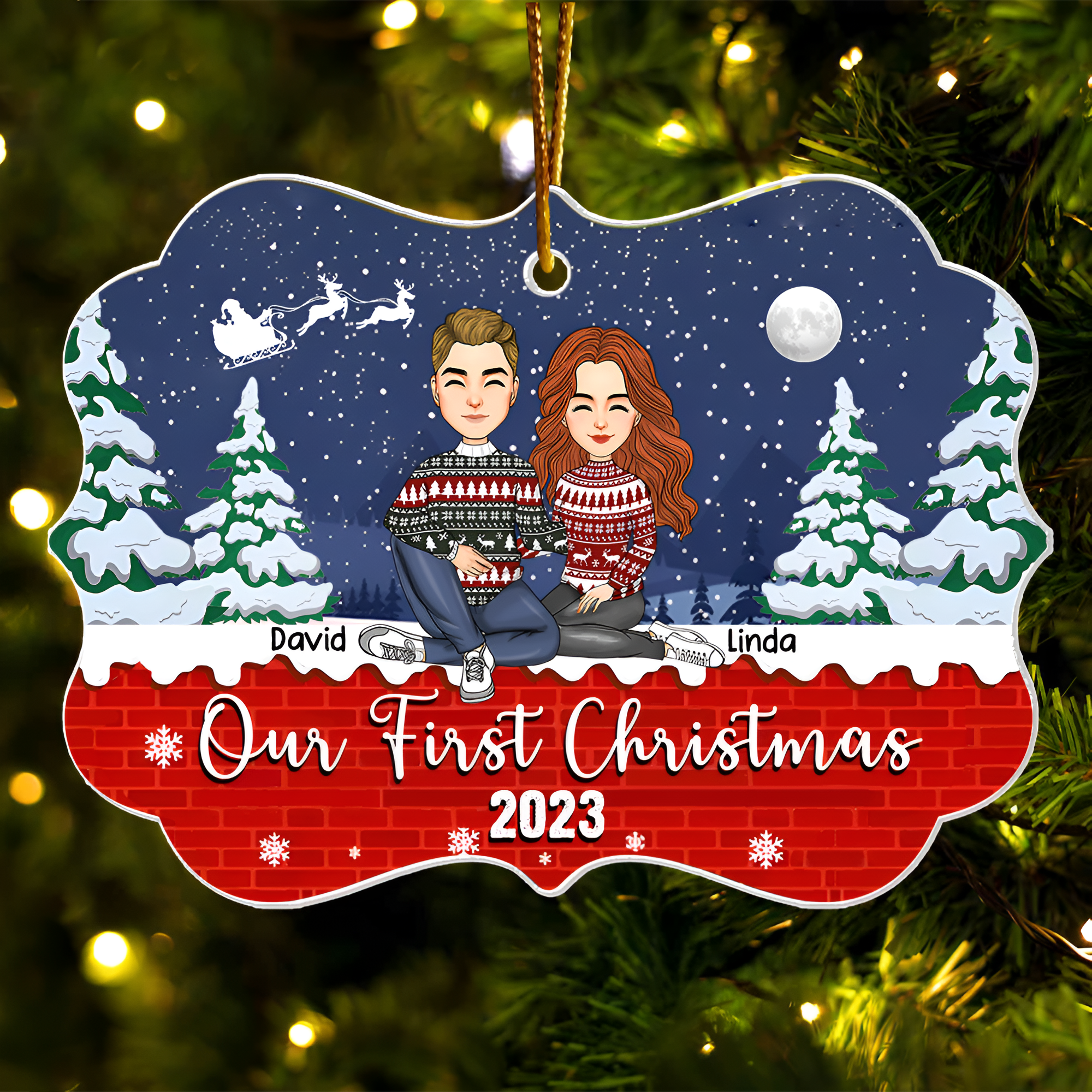 Our First Christmas - Customized Couple Ornament  ORN2509