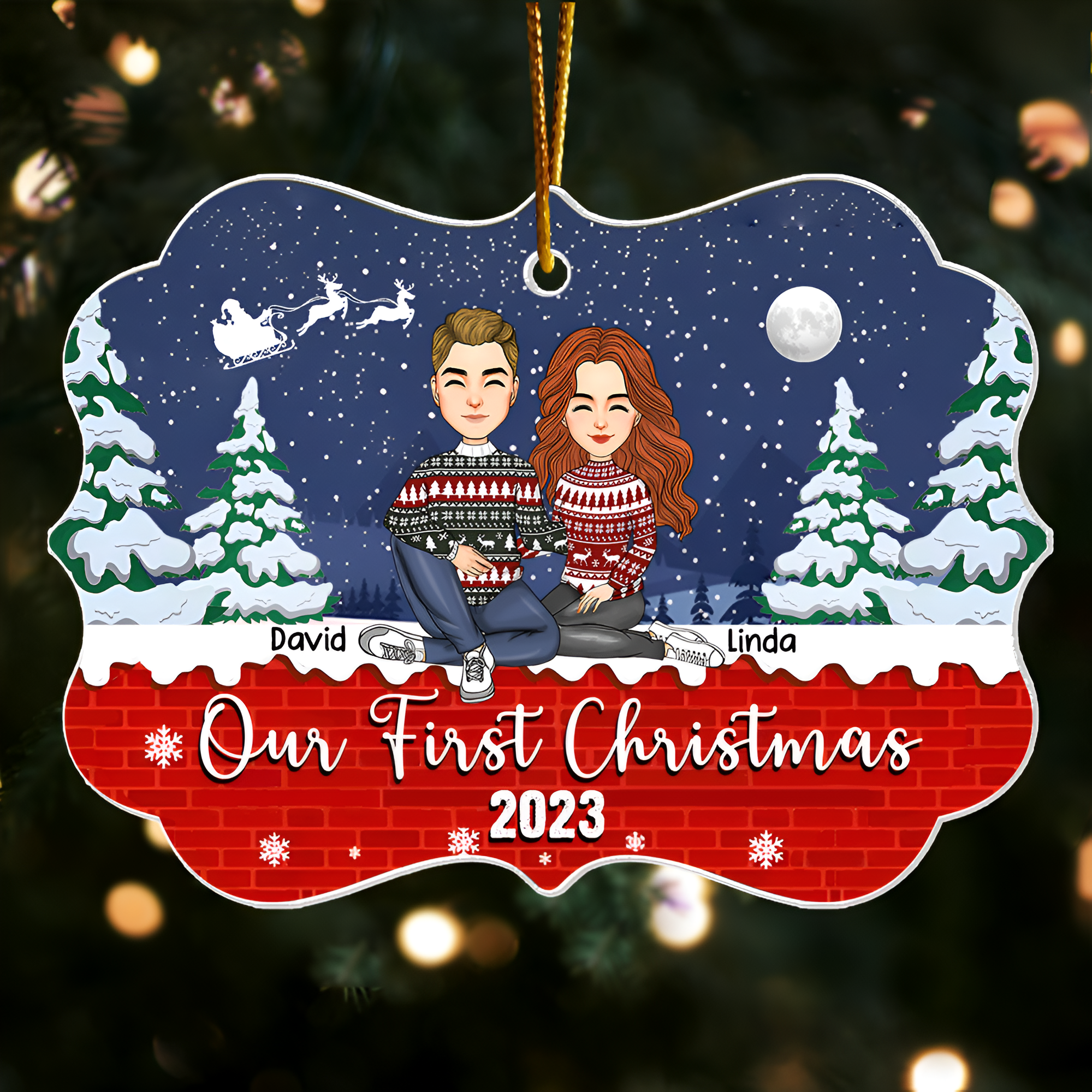 Our First Christmas - Customized Couple Ornament  ORN2509