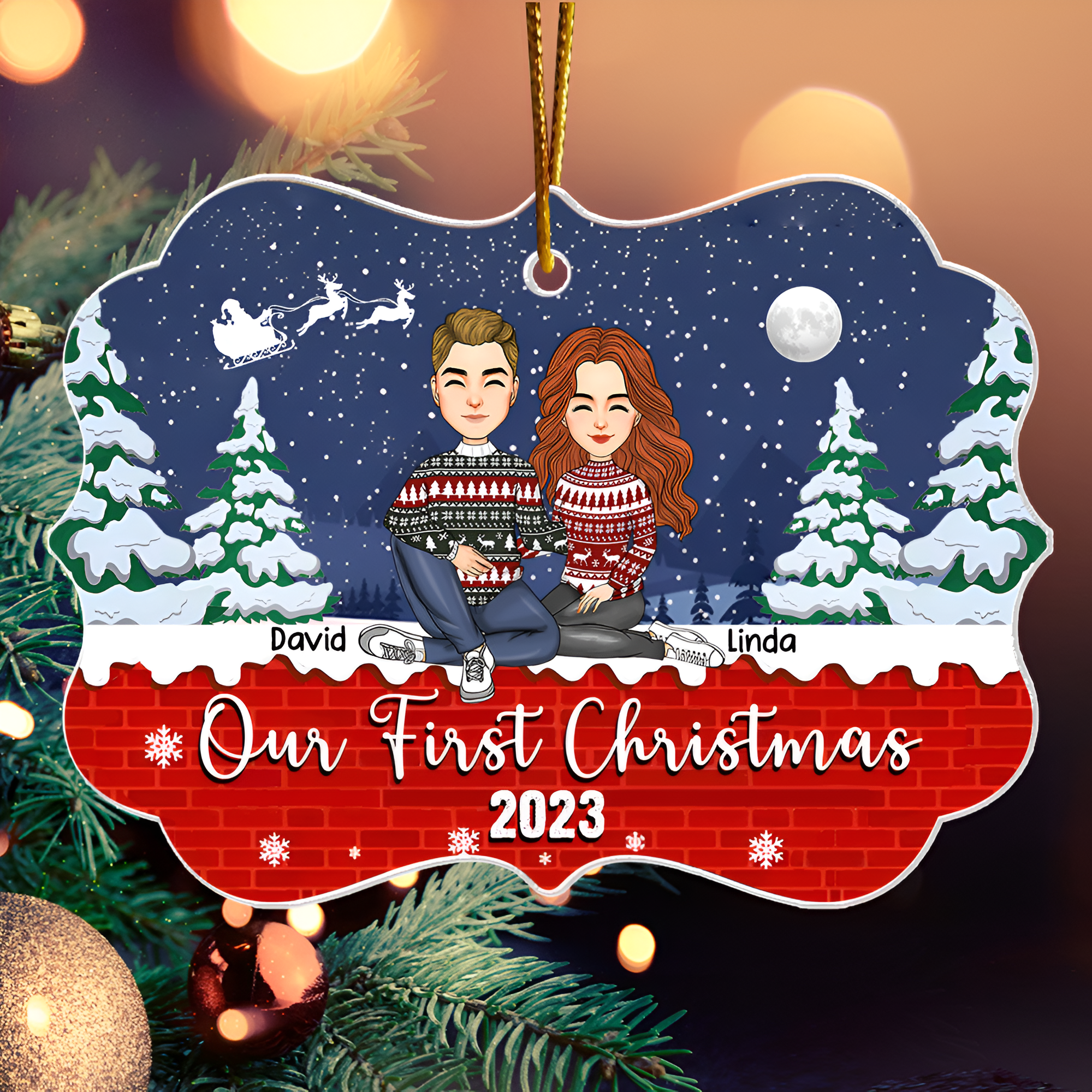 Our First Christmas - Customized Couple Ornament  ORN2509