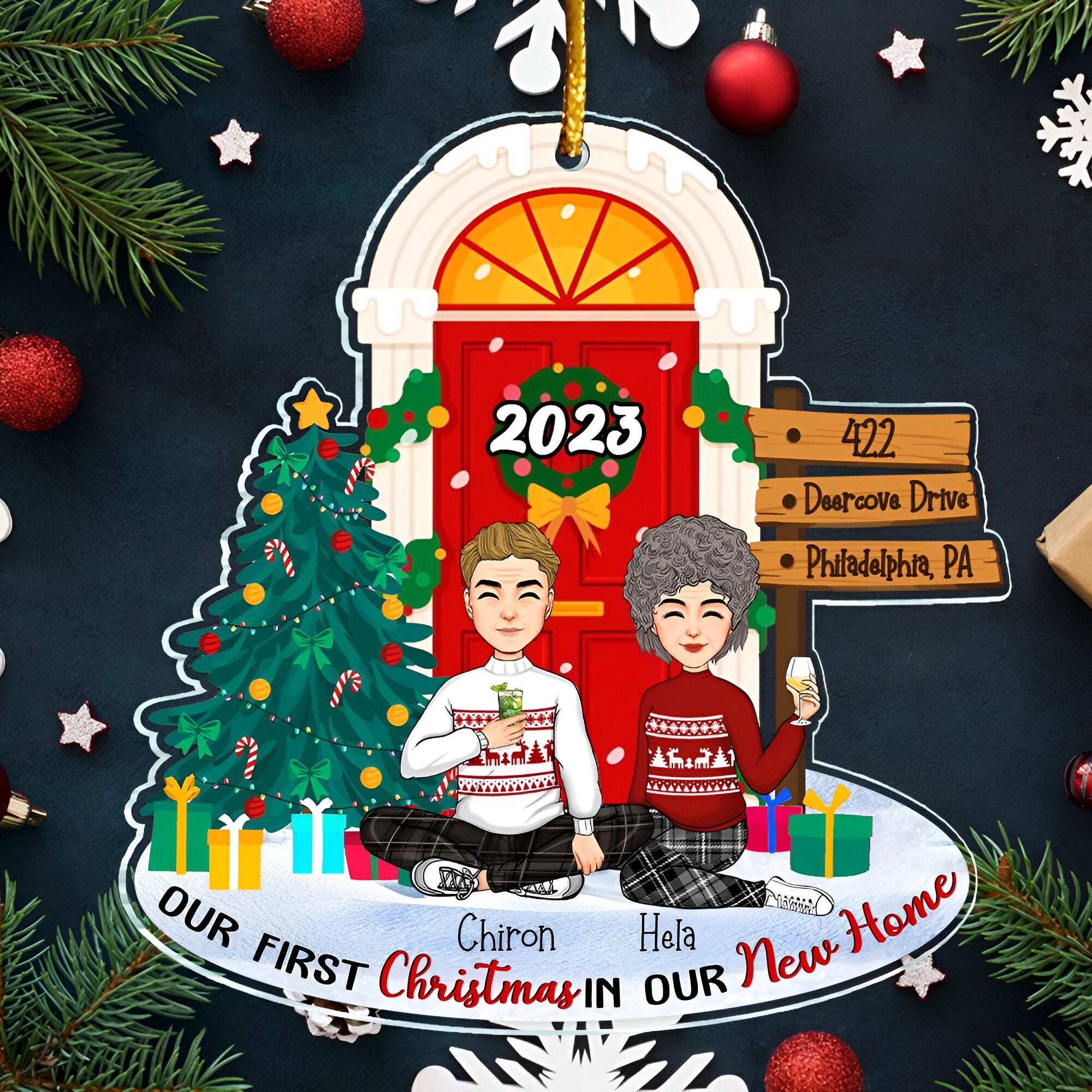 Our First Christmas In Our New Home - Customized Couple Ornament  ORN2509