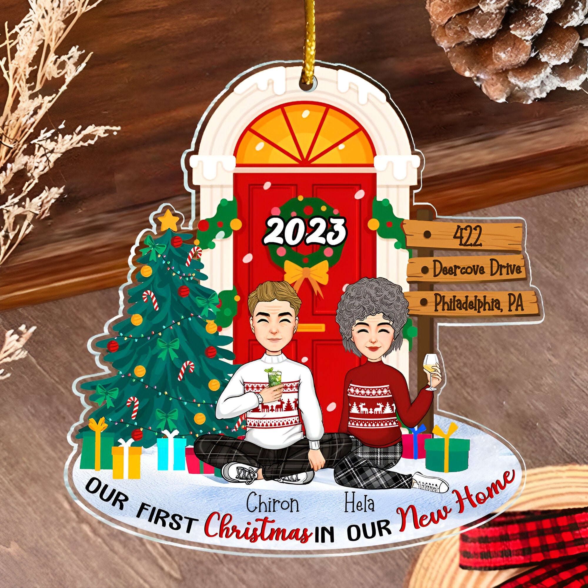 Our First Christmas In Our New Home - Customized Couple Ornament  ORN2509
