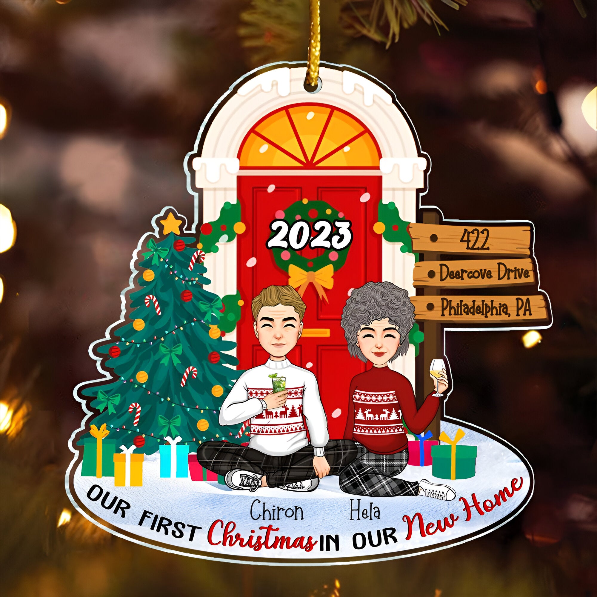 Our First Christmas In Our New Home - Customized Couple Ornament  ORN2509