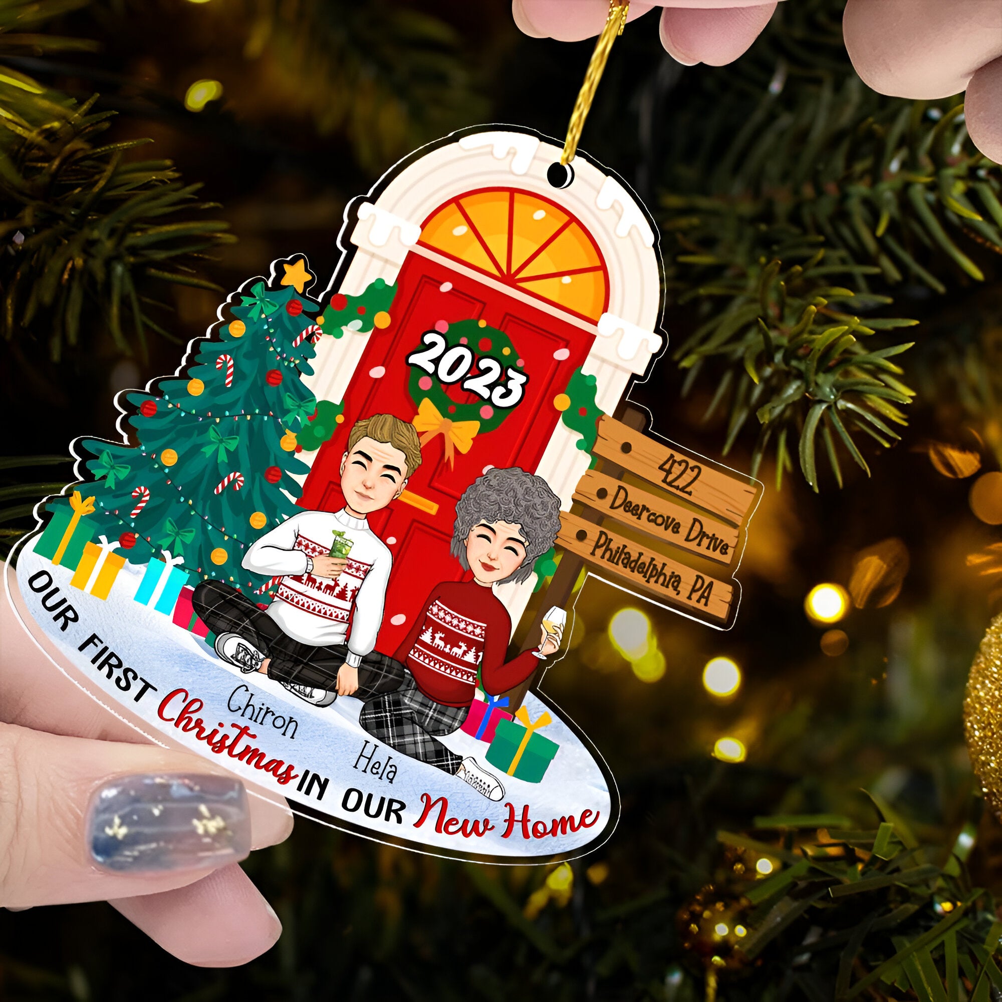Our First Christmas In Our New Home - Customized Couple Ornament  ORN2509
