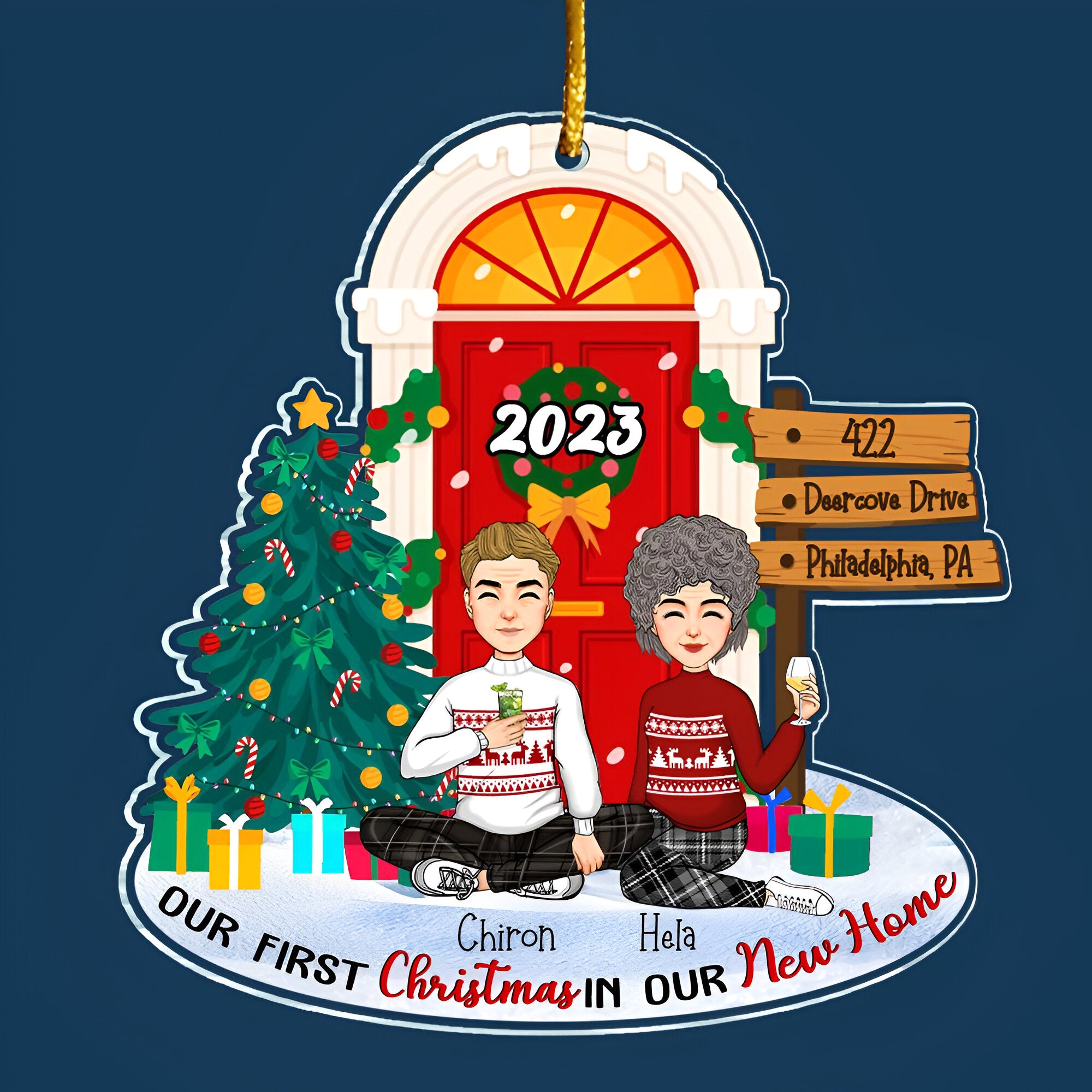 Our First Christmas In Our New Home - Customized Couple Ornament  ORN2509