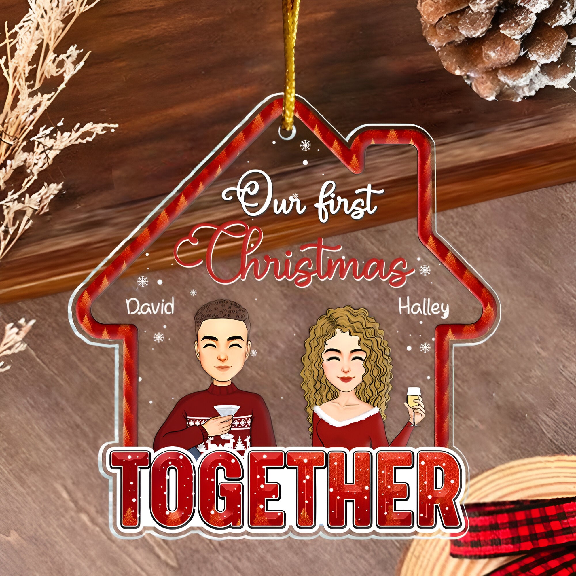 Our First Christmas Together - Customized Ornament For Couple ORN2509
