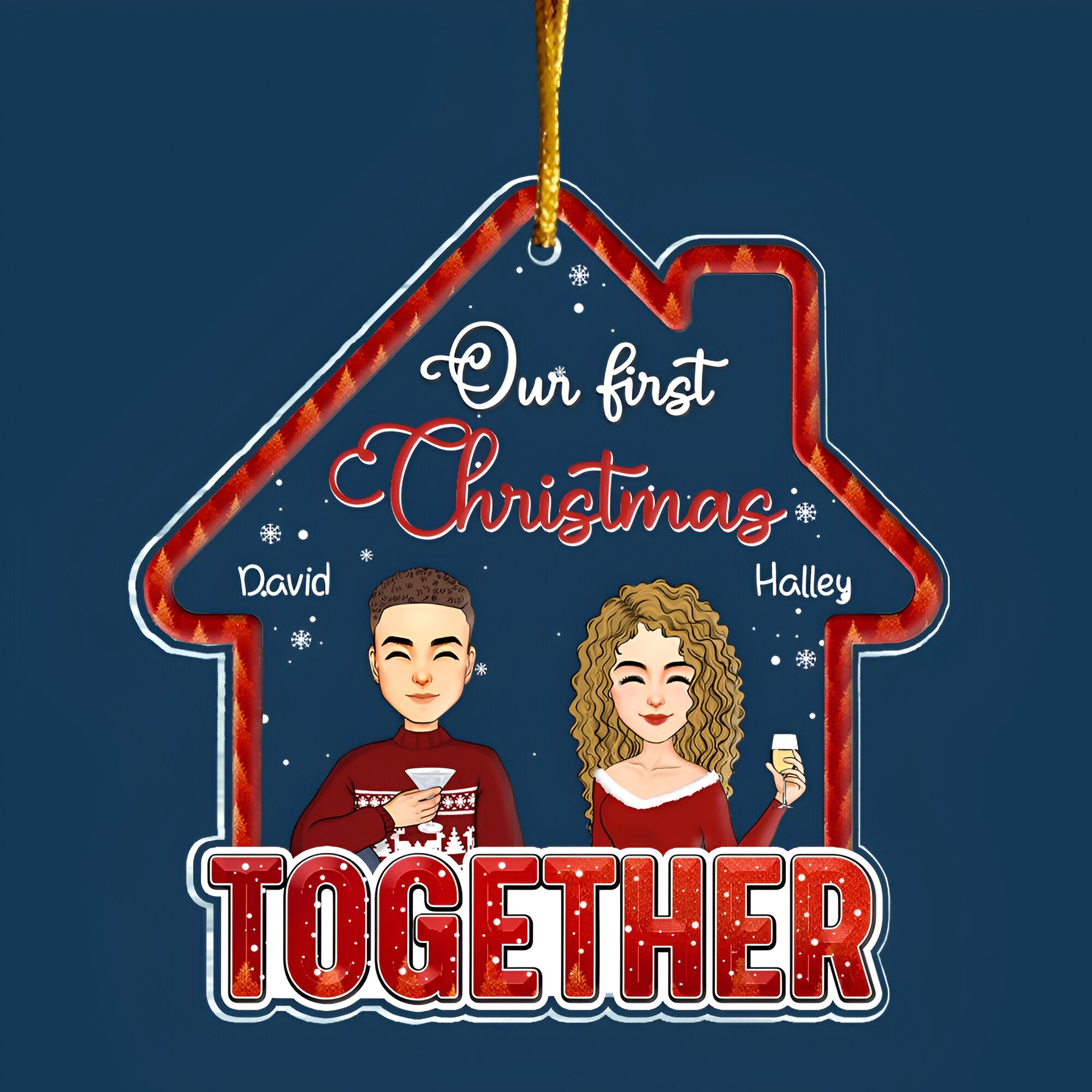 Our First Christmas Together - Customized Ornament For Couple ORN2509