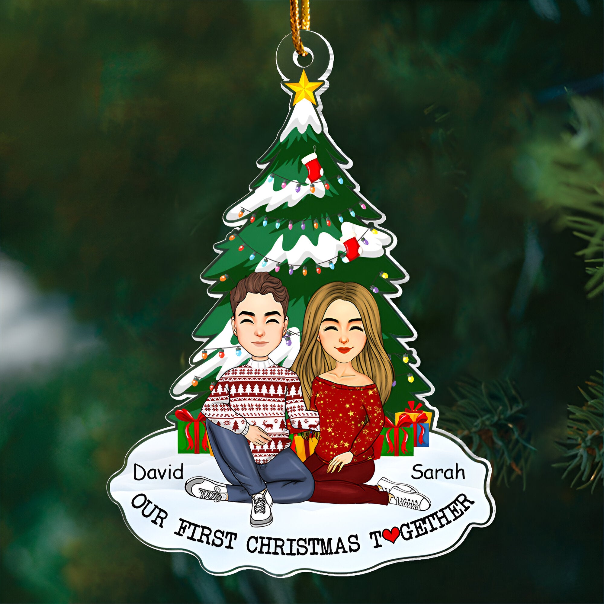 Our First Christmas Together - Personalized Couple Ornament ORN2509