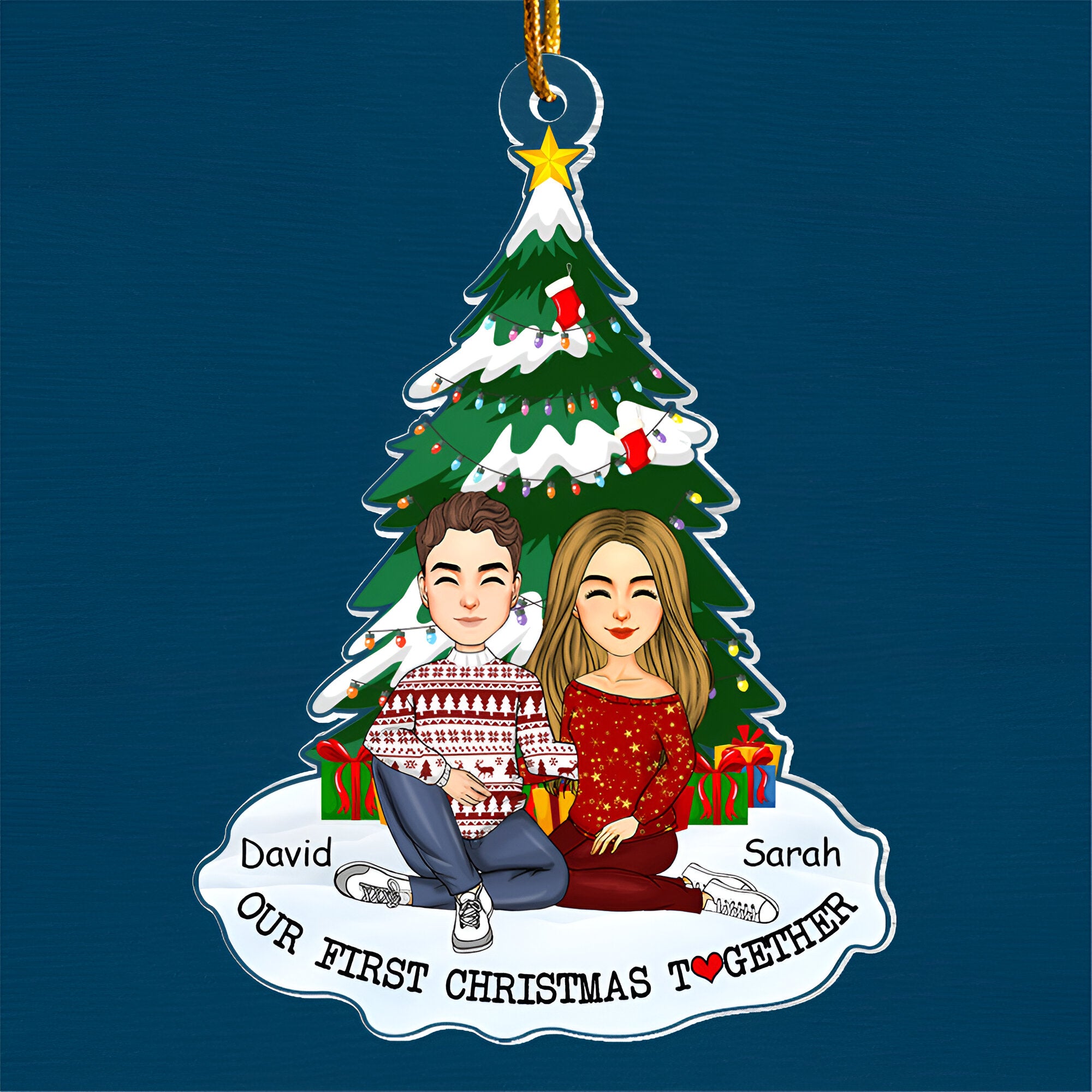 Our First Christmas Together - Personalized Couple Ornament ORN2509