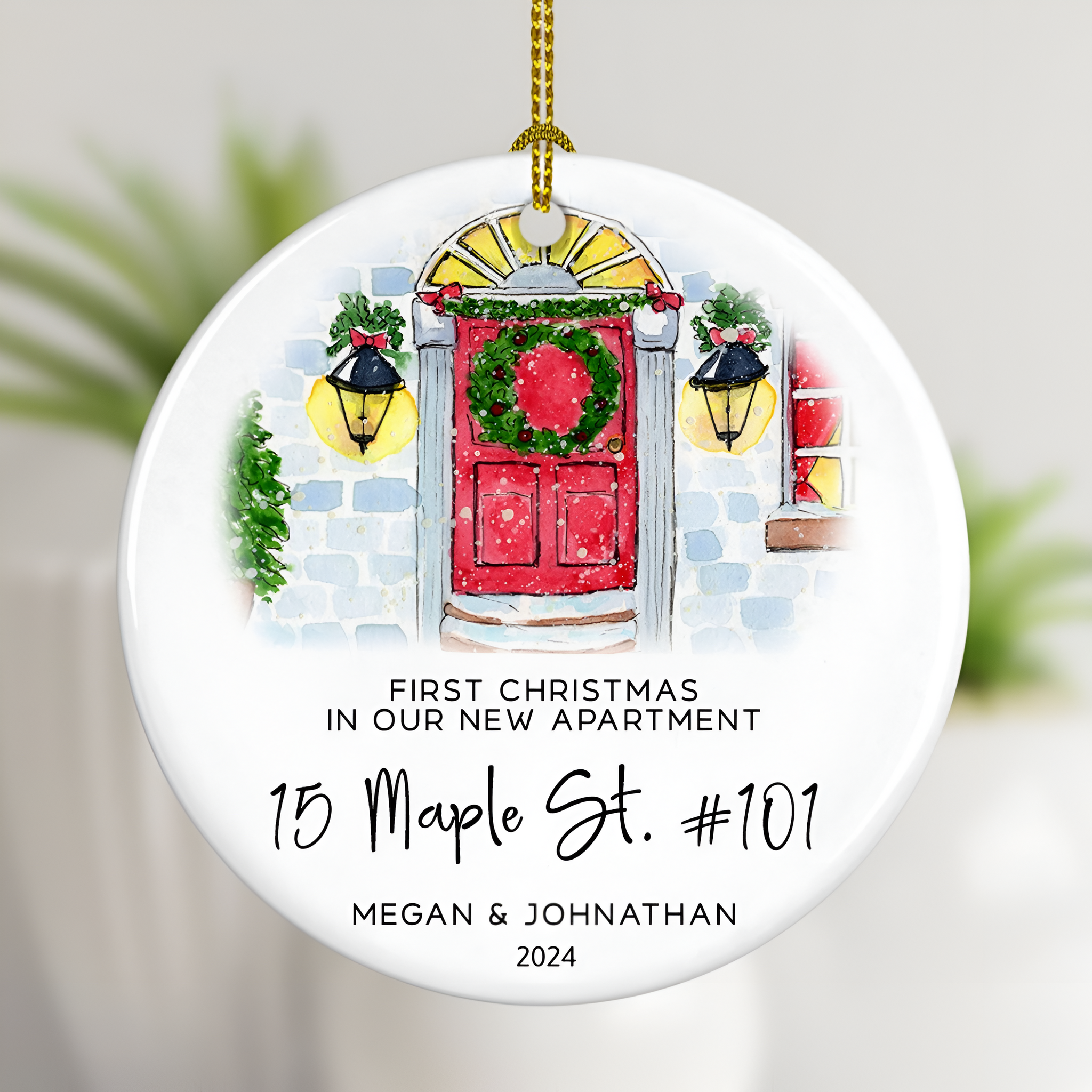 Our First Apartment Christmas - Personalized Ornament - Christmas Gift For Couple, Family, Apartment Homeowner Gift ORN0110