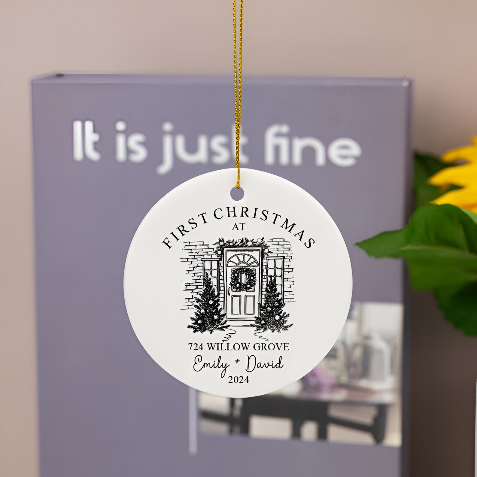 Our New Home Christmas Ornament,First Christmas Ornament,New Home Gifts,New House Gifts,Keepsake Gifts,House Address Ornament,Christmas Gift ORN0110