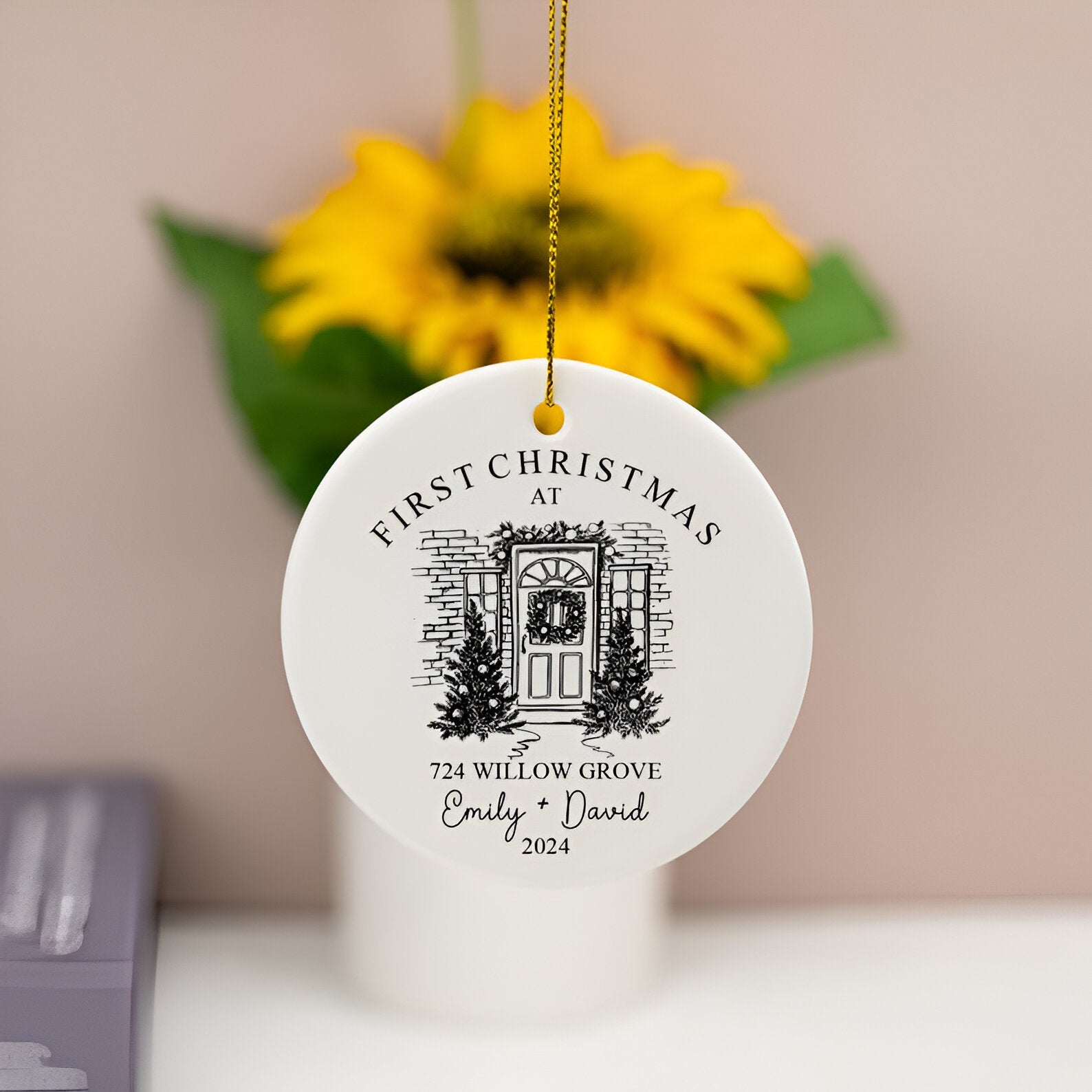 Our New Home Christmas Ornament,First Christmas Ornament,New Home Gifts,New House Gifts,Keepsake Gifts,House Address Ornament,Christmas Gift ORN0110