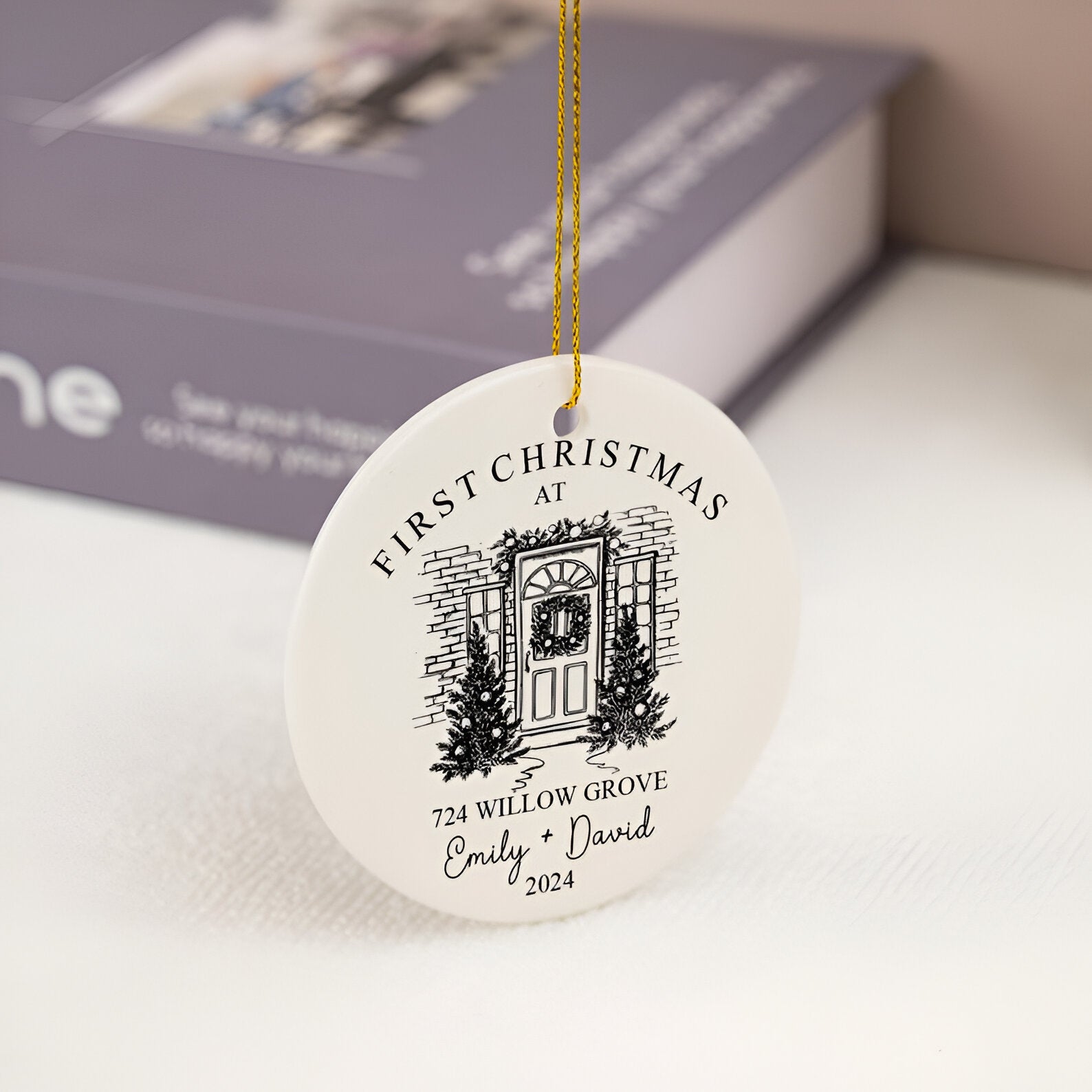 Our New Home Christmas Ornament,First Christmas Ornament,New Home Gifts,New House Gifts,Keepsake Gifts,House Address Ornament,Christmas Gift ORN0110