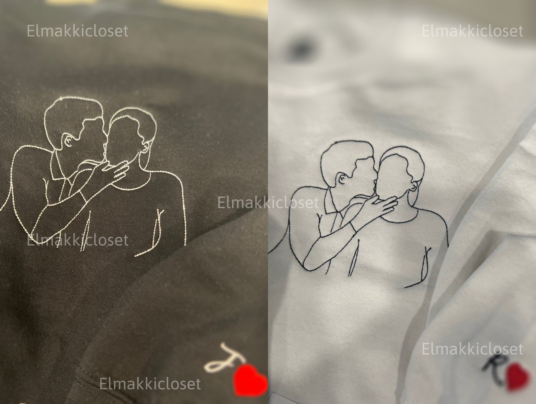 Personalized Date Hoodie, Sweatshirt Anniversary Year Embroidered Matching Couples Gifts em2