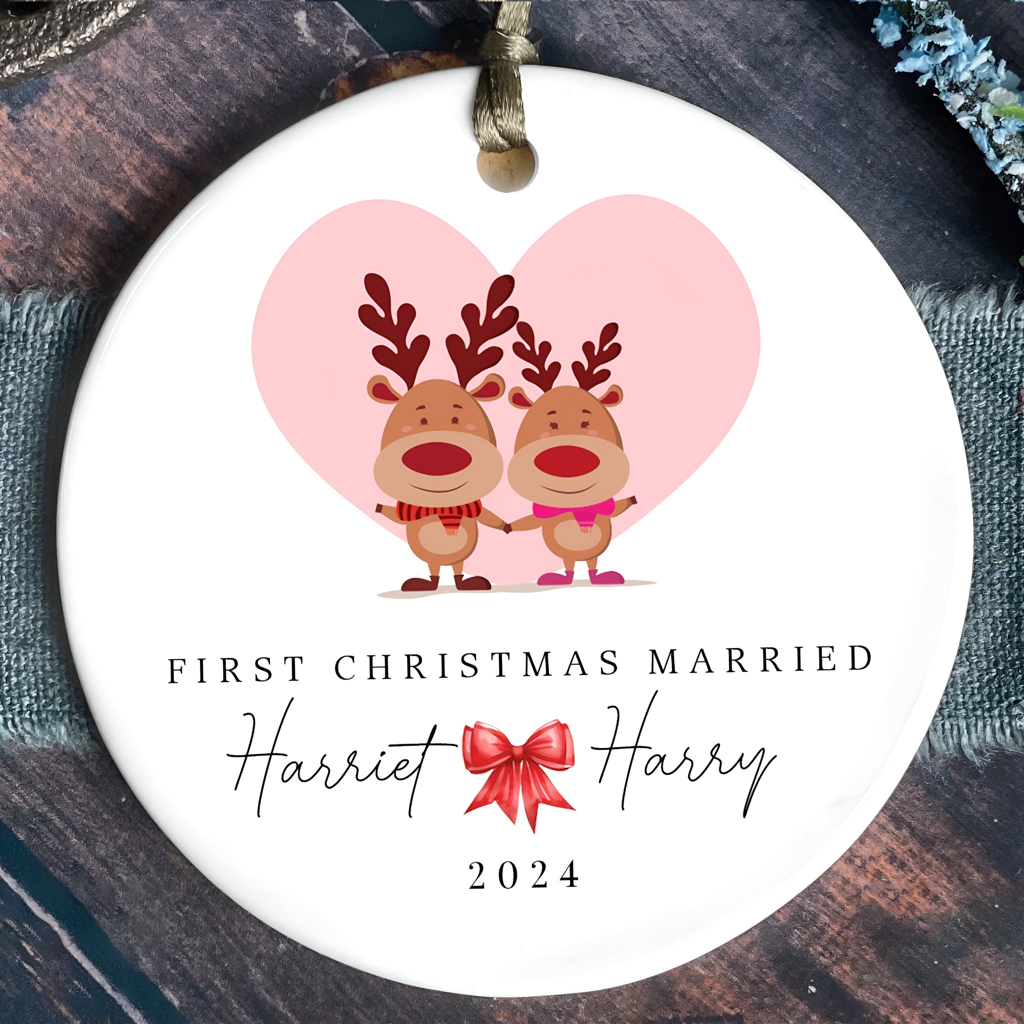 Personalized First Christmas Married Ornament, Mr Mrs Ornament, Personalized Wedding Gift, Newlywed Christmas Gift, Our First Christmas Ornament CX05-39 ORN2509