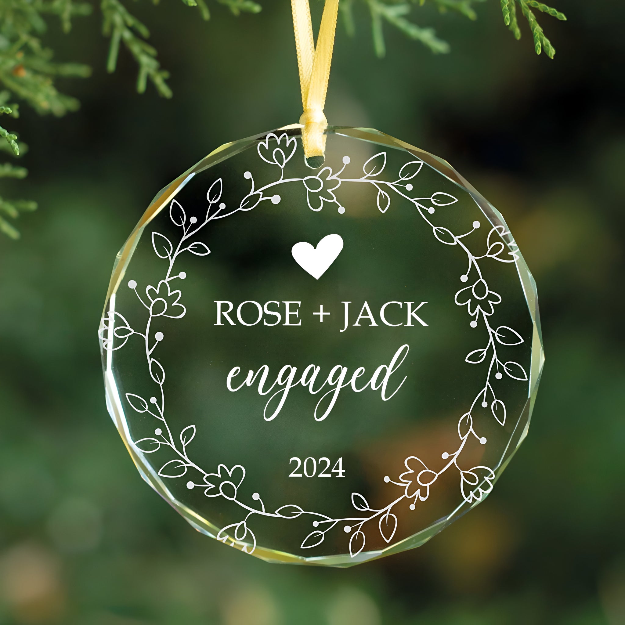 Personalized  First Christmas Married Glass Ornament, Our First Christmas Married as Mr and Mrs Ornament, Wedding Glass GX05-7 ORN2509