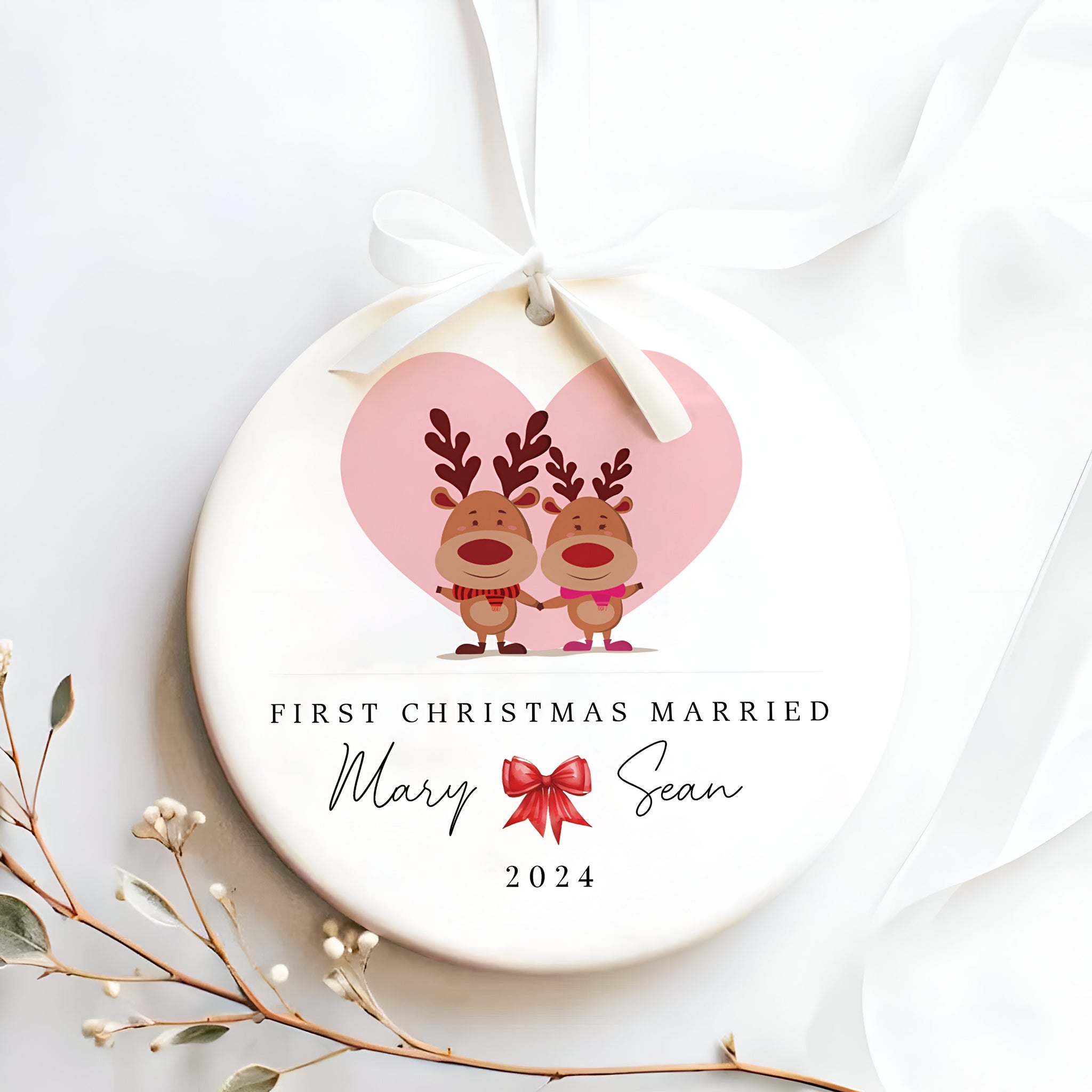 Personalized First Christmas Married Ornament, Mr Mrs Ornament, Personalized Wedding Gift, Newlywed Christmas Gift, Our First Christmas Ornament CX05-39 ORN2509