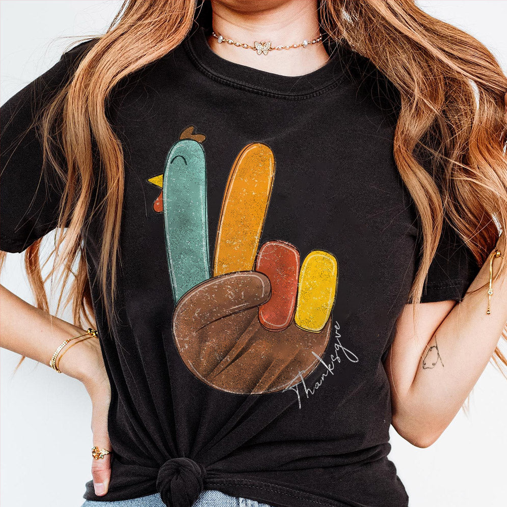 Peace Sign Turkey, Retro Thanksgiving Turkey Shirt, Hello Thanksgiving Sweatshirt, Gift For Thanksgiving, Happy Thanksgiving Shirt