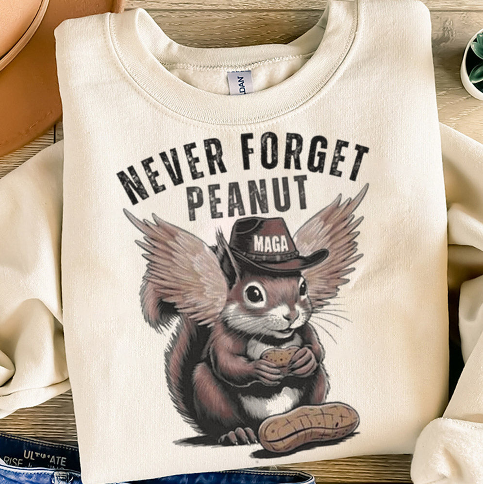 Peanut Squirrel Never Forget Peanut 2024 Shirt, Peanut the Squirrel, Peanut Justice, Funny Squirrel Shirt, Animal Lovers