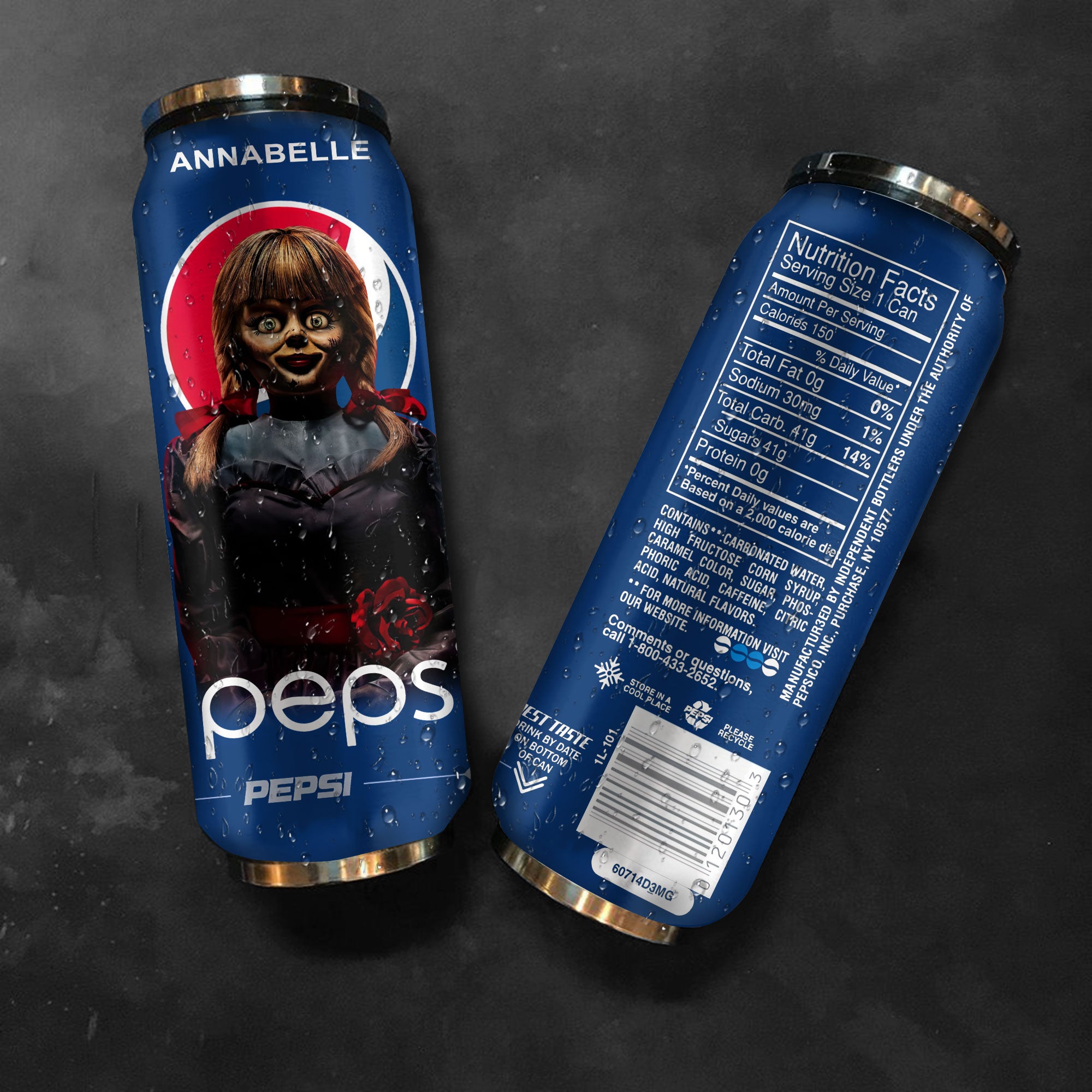 Pepsi Drink Annabelle Halloween Insulated Tumbler Stainless Steel Water - 16Oz 430925_parent tumb1