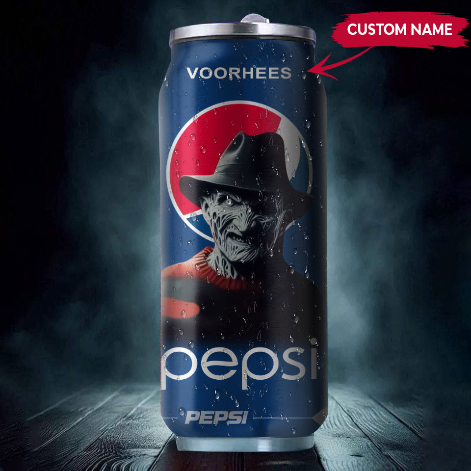 Pepsi Drink Freddy Kreuger Halloween Insulated Tumbler Stainless Steel Water - 16Oz 329460_parent tumb1