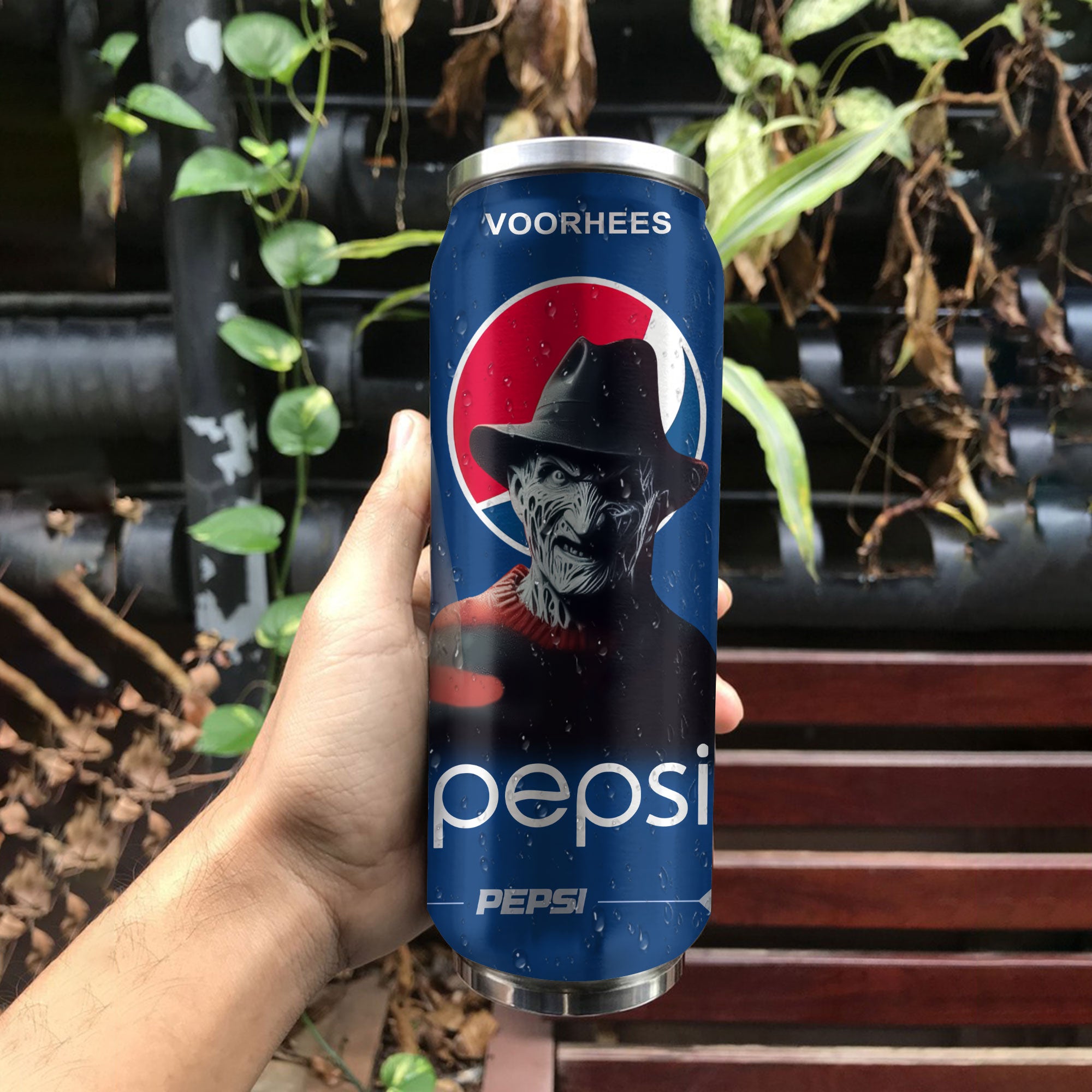 Pepsi Drink Freddy Kreuger Halloween Insulated Tumbler Stainless Steel Water - 16Oz 329460_parent tumb1