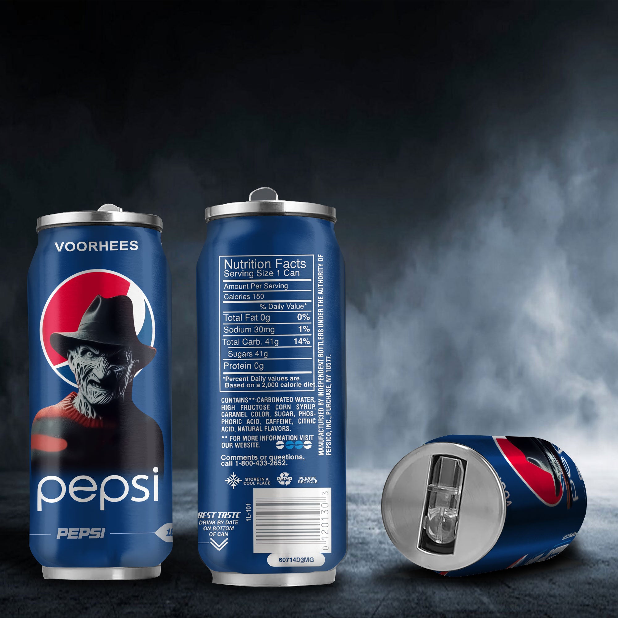 Pepsi Drink Freddy Kreuger Halloween Insulated Tumbler Stainless Steel Water - 16Oz 329460_parent tumb1