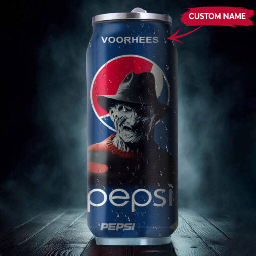 Pepsi Drink Freddy Kreuger Halloween Insulated Tumbler Stainless Steel Water - 16Oz 329460_parent tumb1