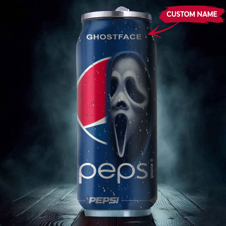 Pepsi Drink Ghostface Halloween Insulated Tumbler Stainless Steel Water - 16Oz 152282_parent tumb1