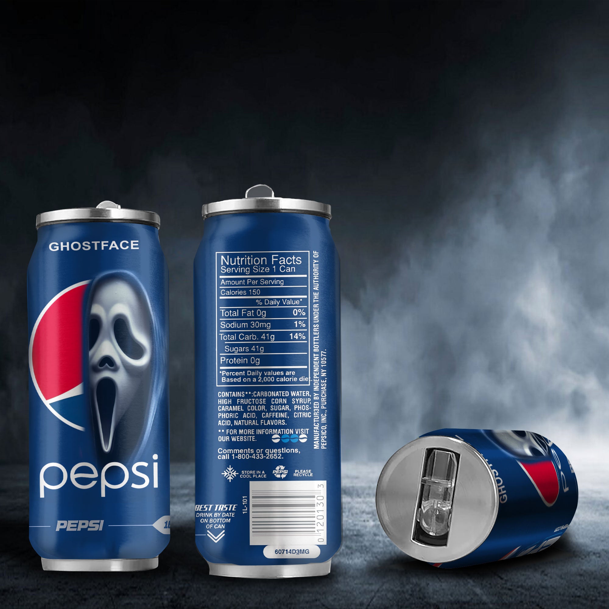 Pepsi Drink Ghostface Halloween Insulated Tumbler Stainless Steel Water - 16Oz 152282_parent tumb1