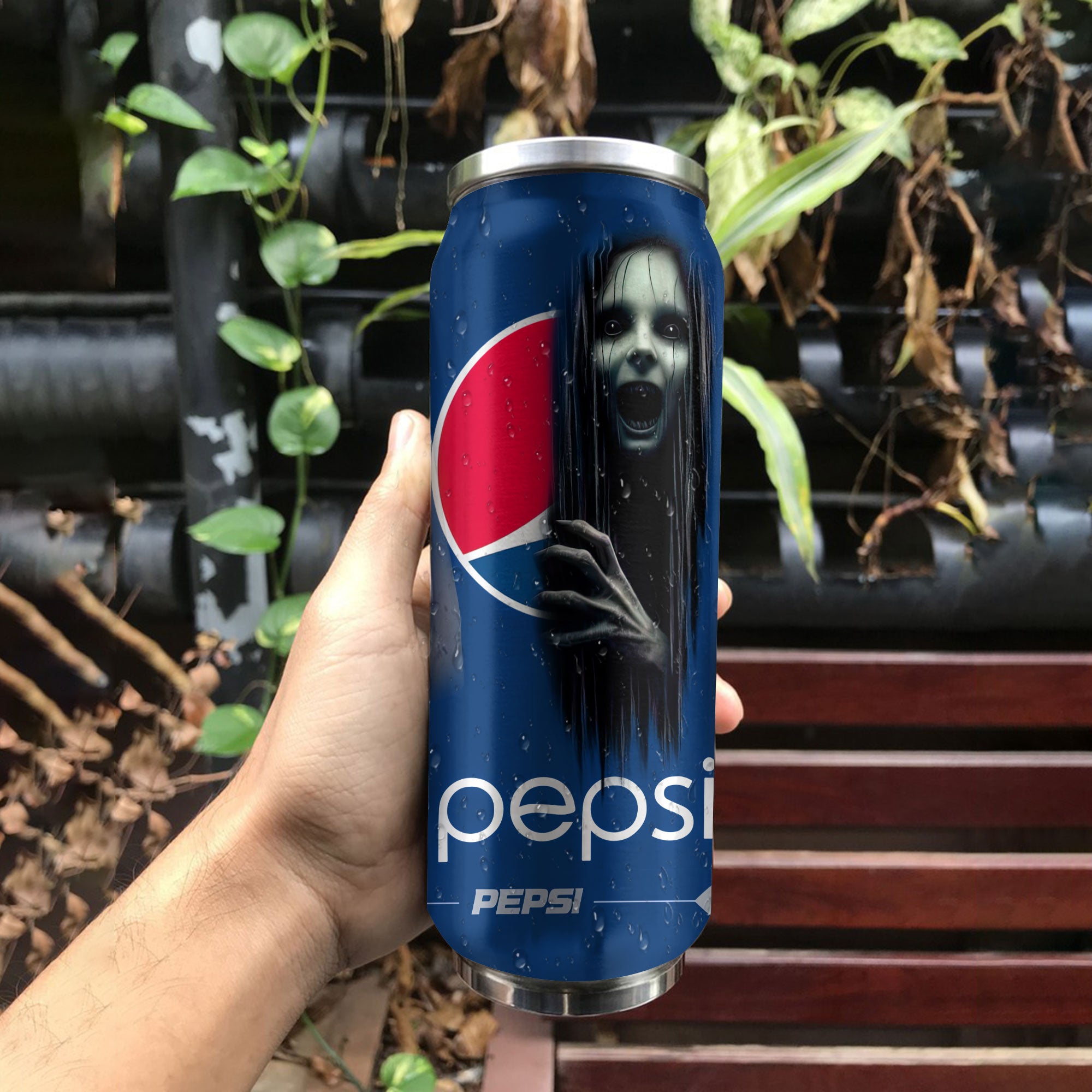 Pepsi Drink Horror Character Halloween Insulated Tumbler Stainless Steel Water - 16Oz 206248_parent tumb1