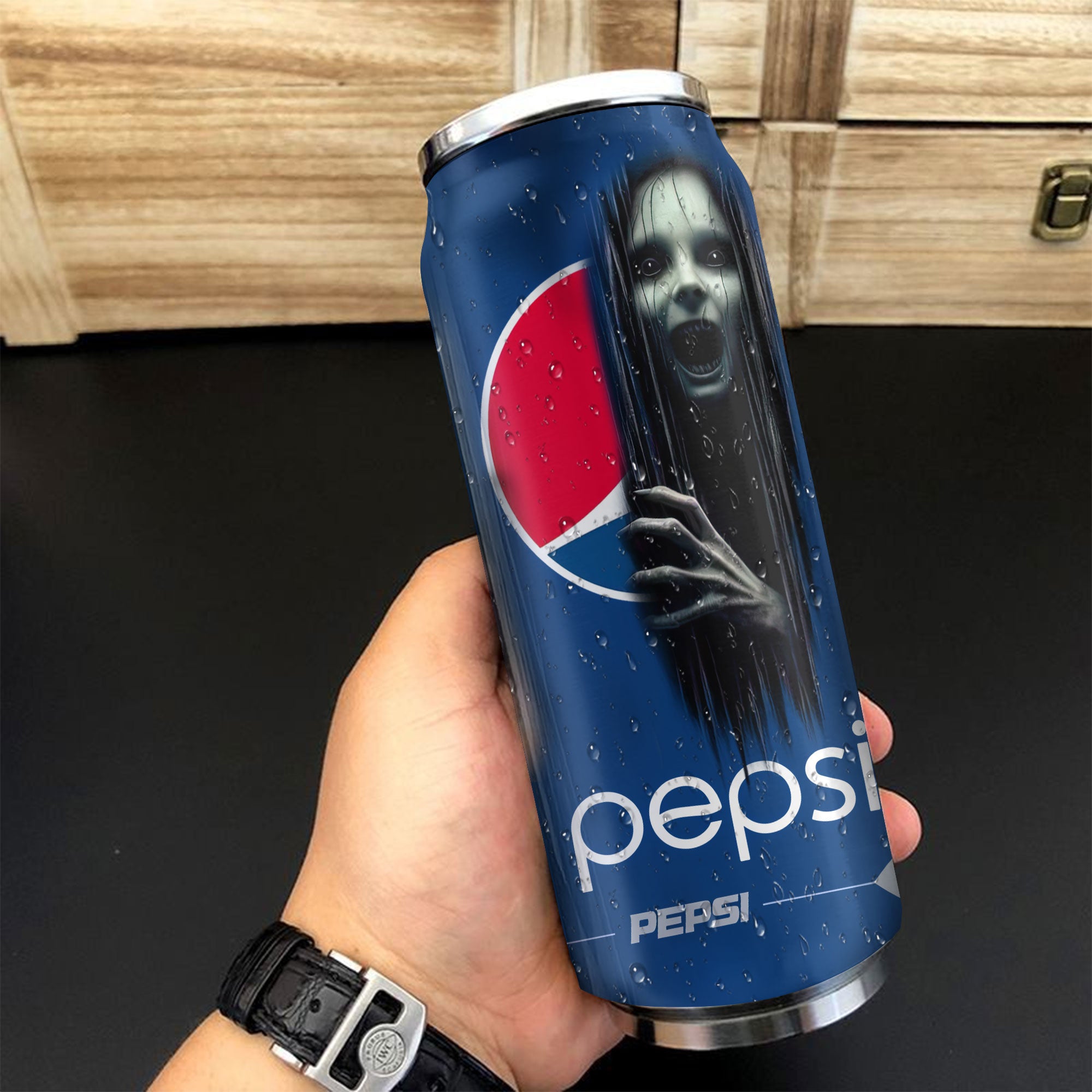 Pepsi Drink Horror Character Halloween Insulated Tumbler Stainless Steel Water - 16Oz 206248_parent tumb1