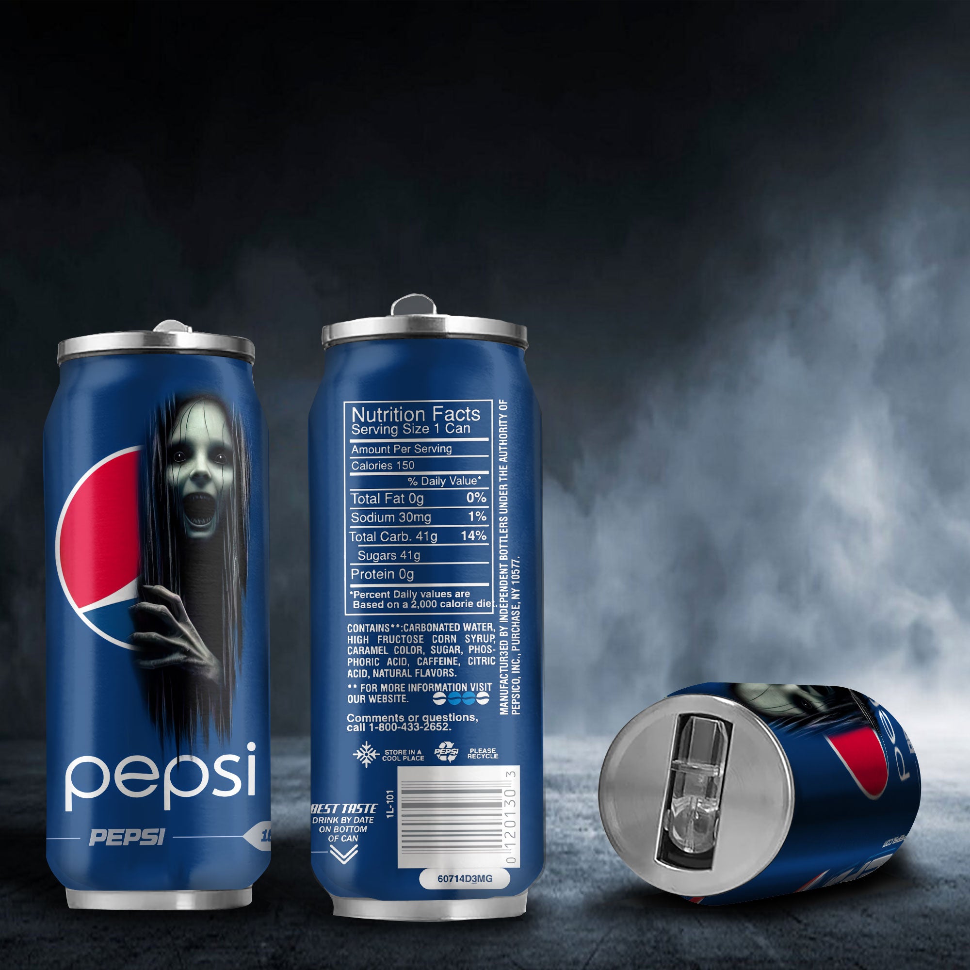 Pepsi Drink Horror Character Halloween Insulated Tumbler Stainless Steel Water - 16Oz 206248_parent tumb1