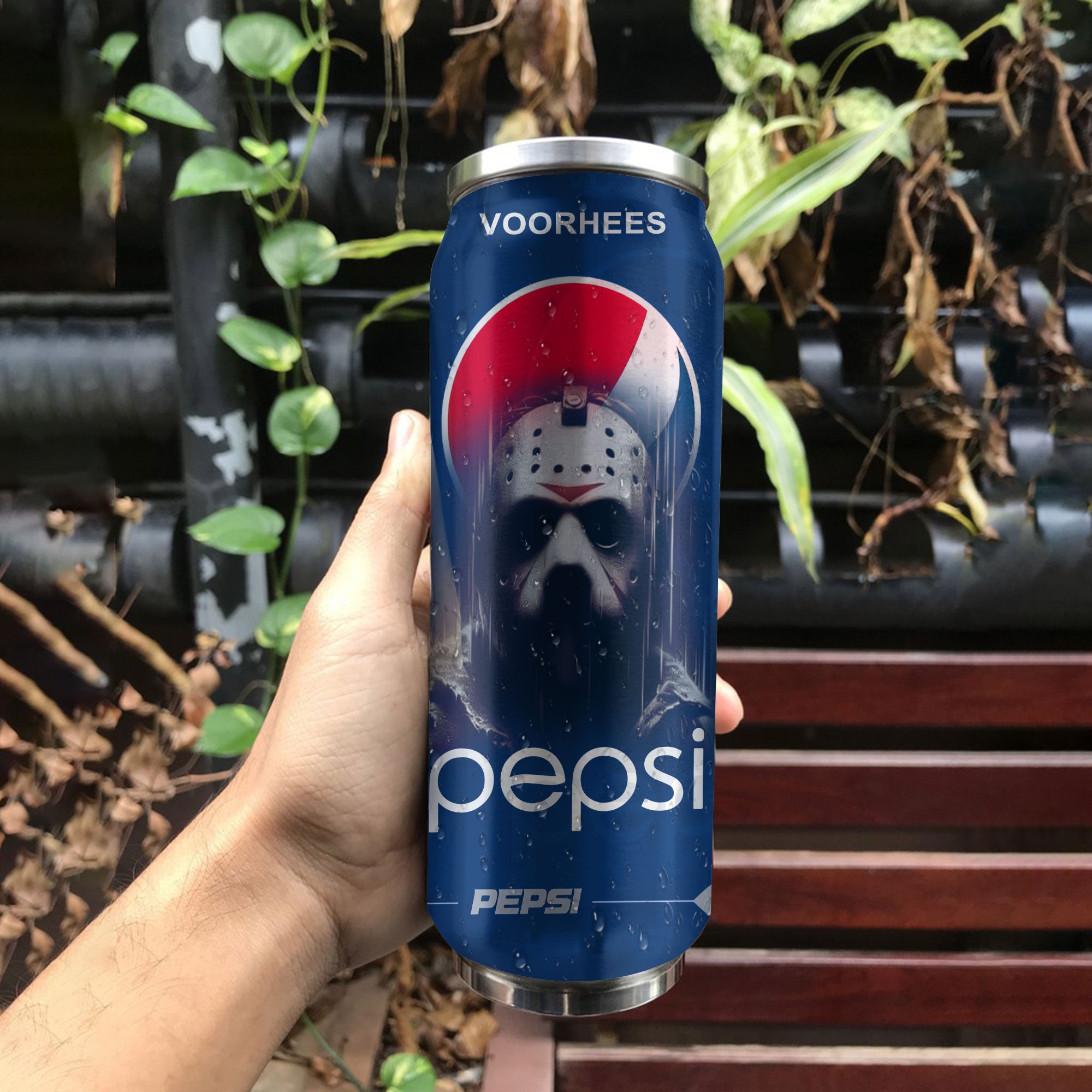 Pepsi Drink Jason Voorhees Halloween Insulated Tumbler Stainless Steel Water - 16Oz 214813_parent tumb1