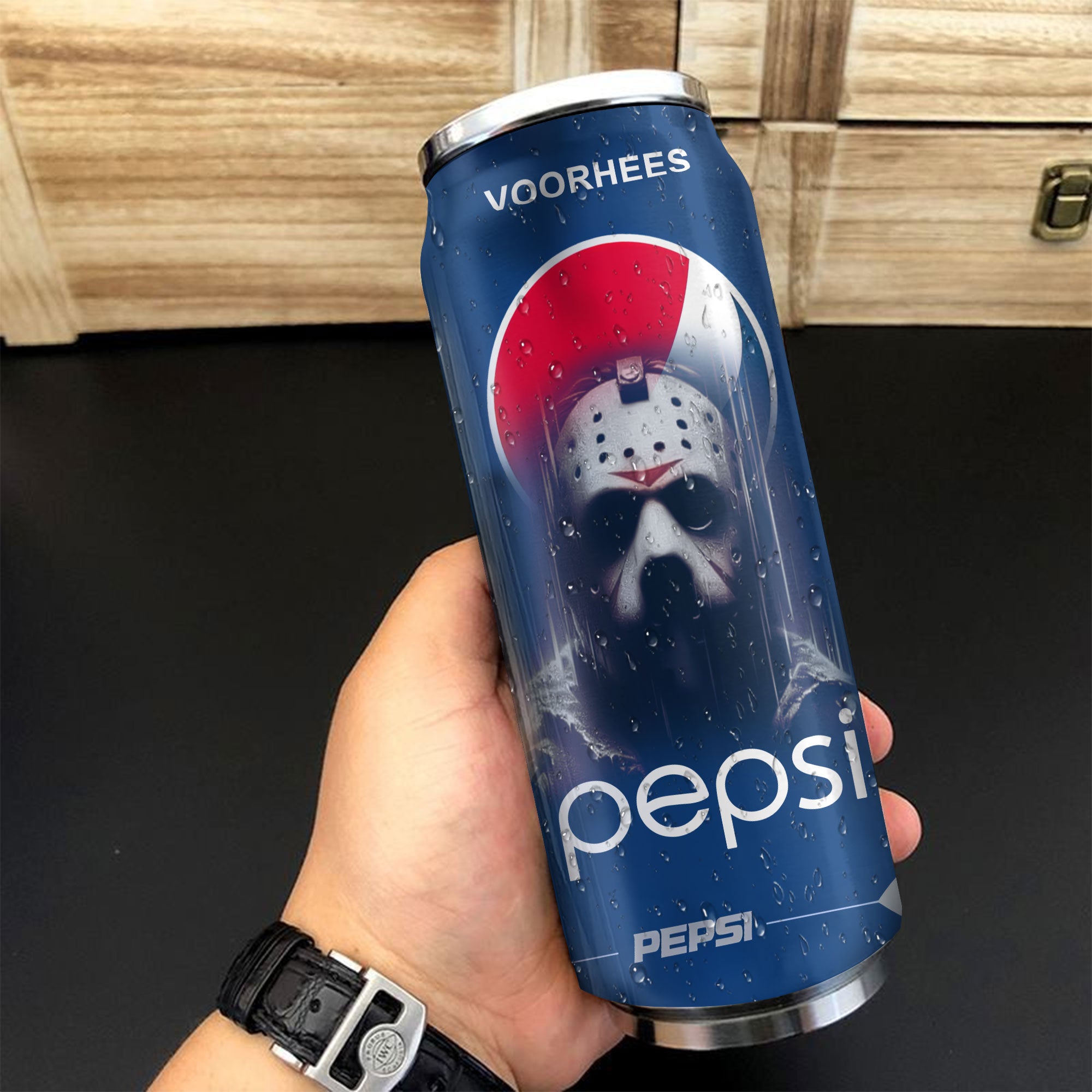 Pepsi Drink Jason Voorhees Halloween Insulated Tumbler Stainless Steel Water - 16Oz 214813_parent tumb1