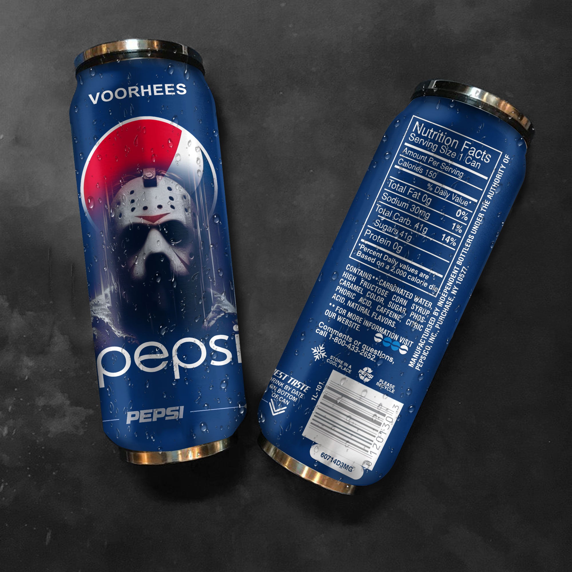 Pepsi Drink Jason Voorhees Halloween Insulated Tumbler Stainless Steel Water - 16Oz 214813_parent tumb1