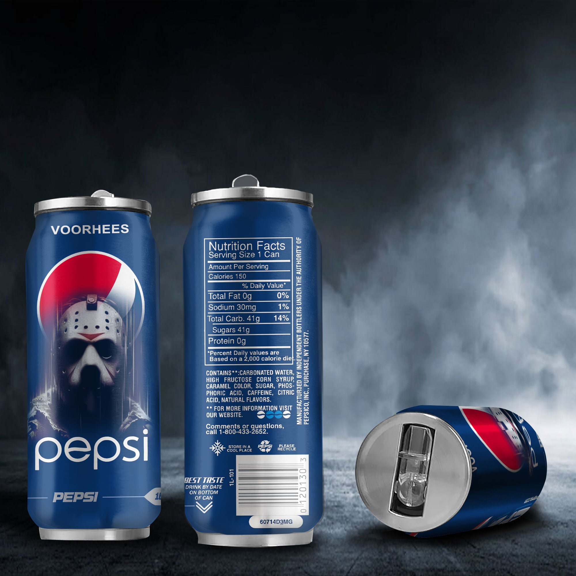 Pepsi Drink Jason Voorhees Halloween Insulated Tumbler Stainless Steel Water - 16Oz 214813_parent tumb1