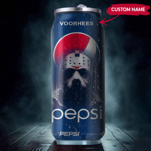 Pepsi Drink Jason Voorhees Halloween Insulated Tumbler Stainless Steel Water - 16Oz 214813_parent tumb1