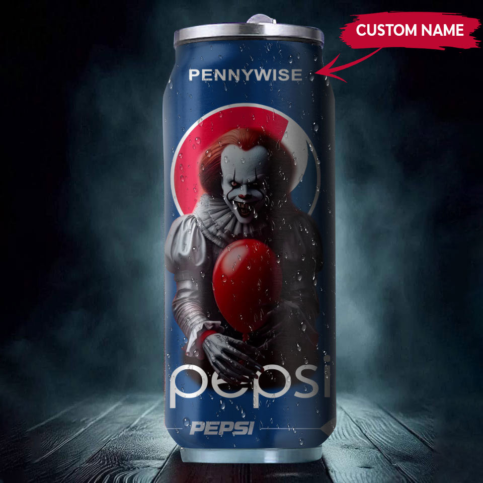 Pepsi Drink Pennywise Halloween Insulated Tumbler Stainless Steel Water - 16Oz 983757_parent tumb1