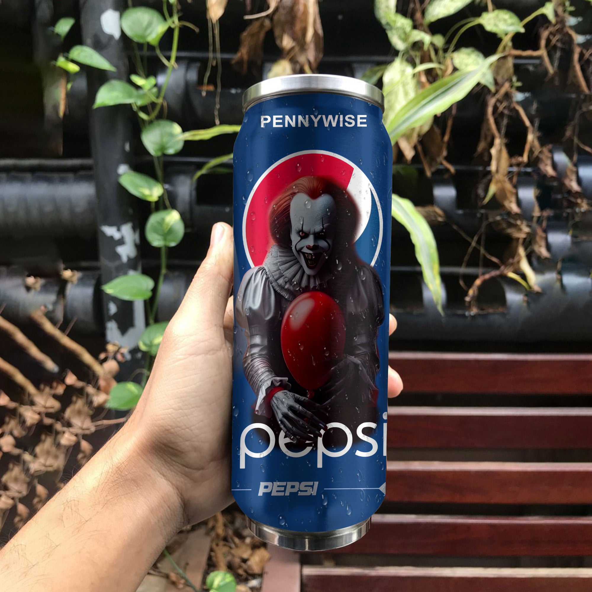 Pepsi Drink Pennywise Halloween Insulated Tumbler Stainless Steel Water - 16Oz 983757_parent tumb1