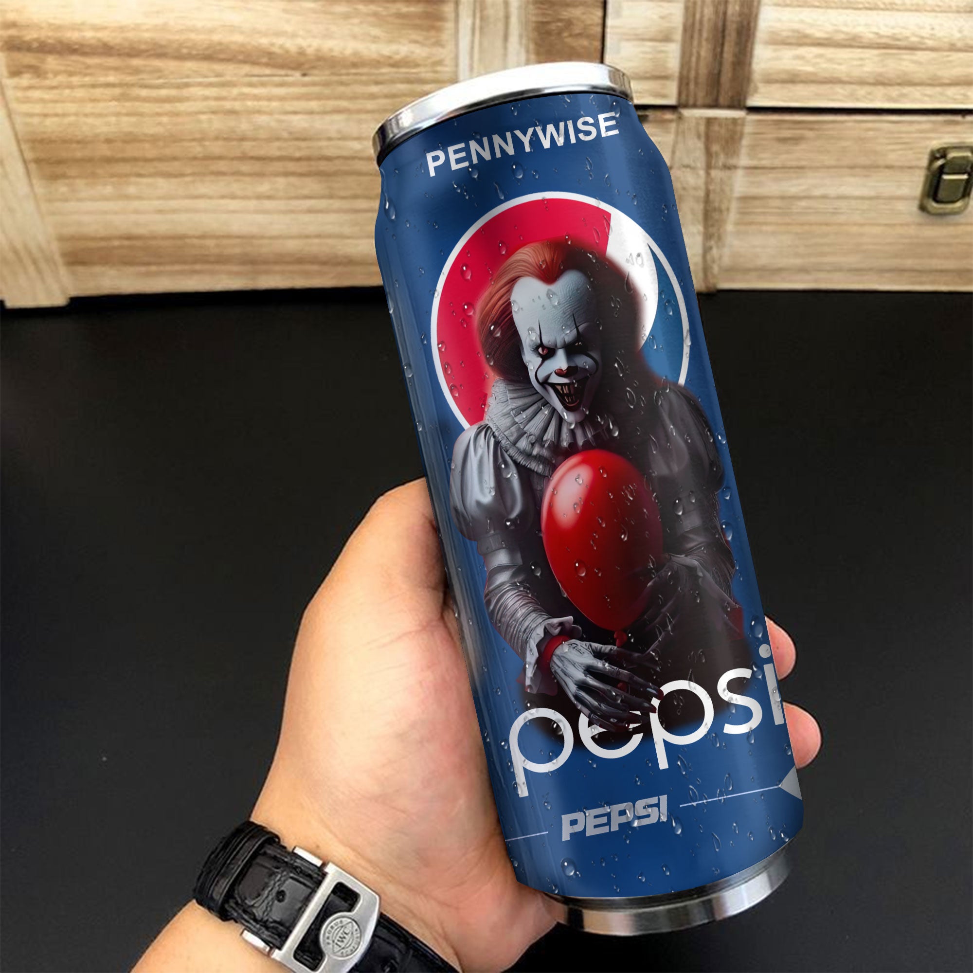 Pepsi Drink Pennywise Halloween Insulated Tumbler Stainless Steel Water - 16Oz 983757_parent tumb1