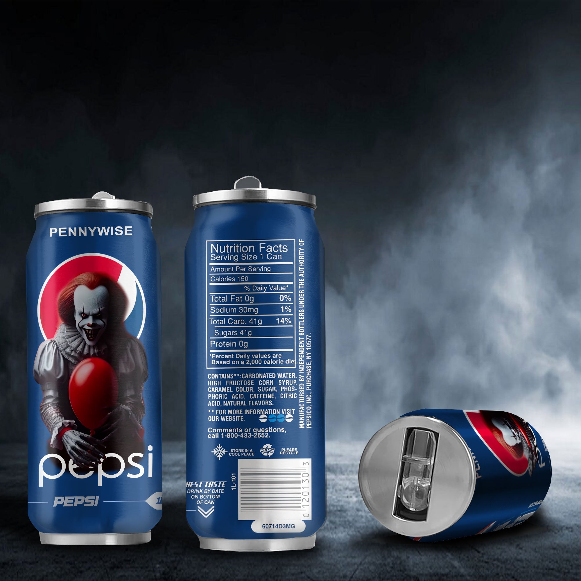 Pepsi Drink Pennywise Halloween Insulated Tumbler Stainless Steel Water - 16Oz 983757_parent tumb1