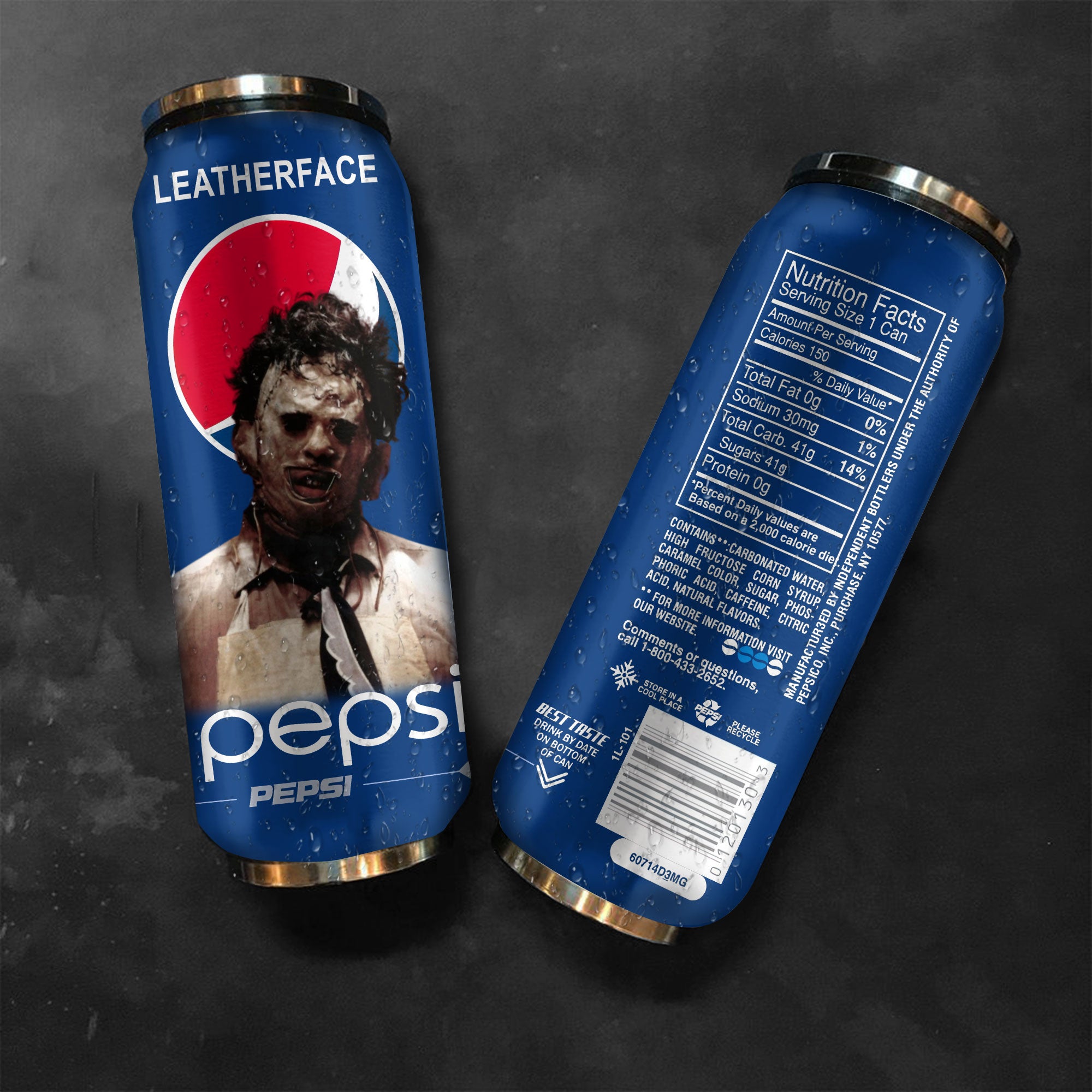 Pepsi Drink Leatherface Halloween Insulated Tumbler Stainless Steel Water ? 16Oz tumb1