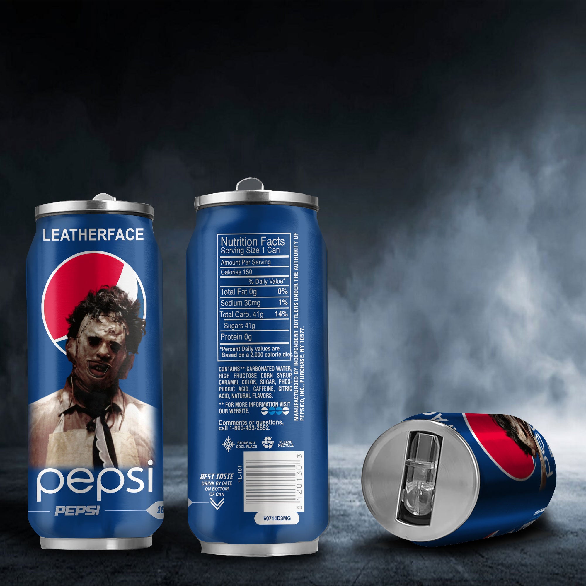 Pepsi Drink Leatherface Halloween Insulated Tumbler Stainless Steel Water ? 16Oz tumb1