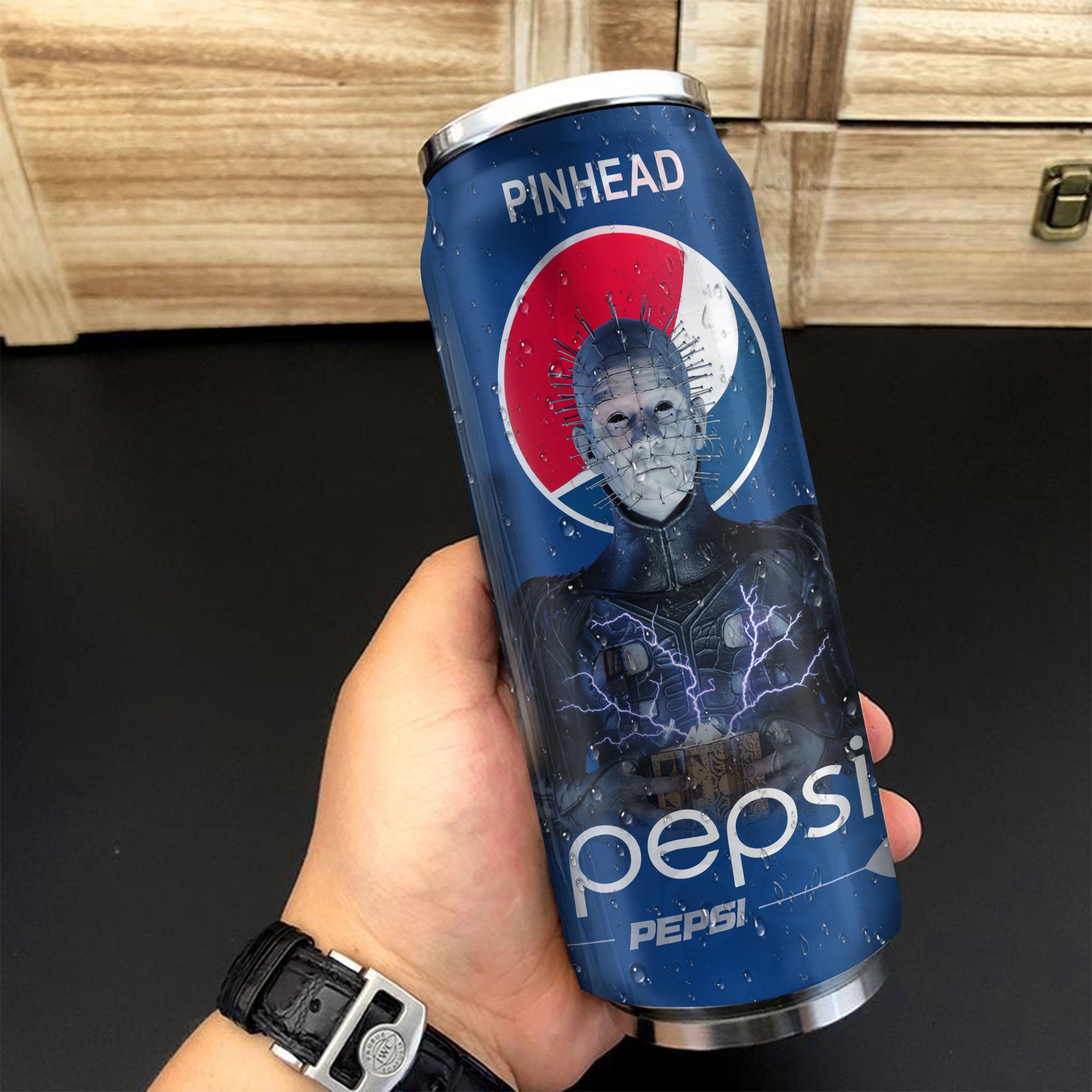 Pepsi Drink Pinhead Halloween Insulated Tumbler Stainless Steel Water ? 16Oz tumb1