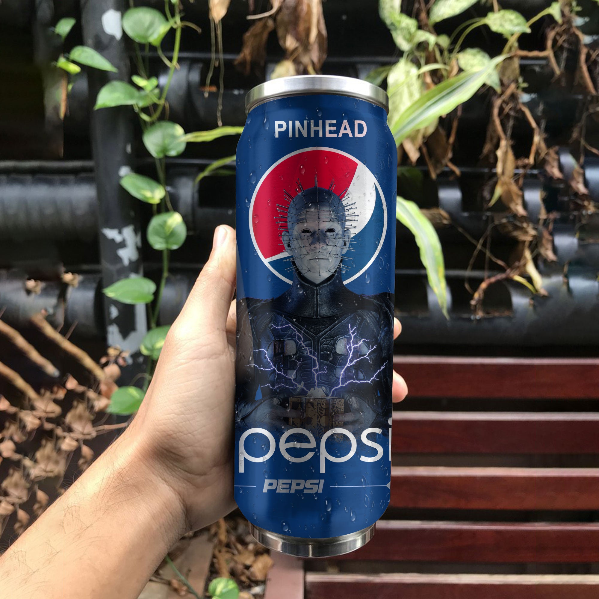 Pepsi Drink Pinhead Halloween Insulated Tumbler Stainless Steel Water ? 16Oz tumb1