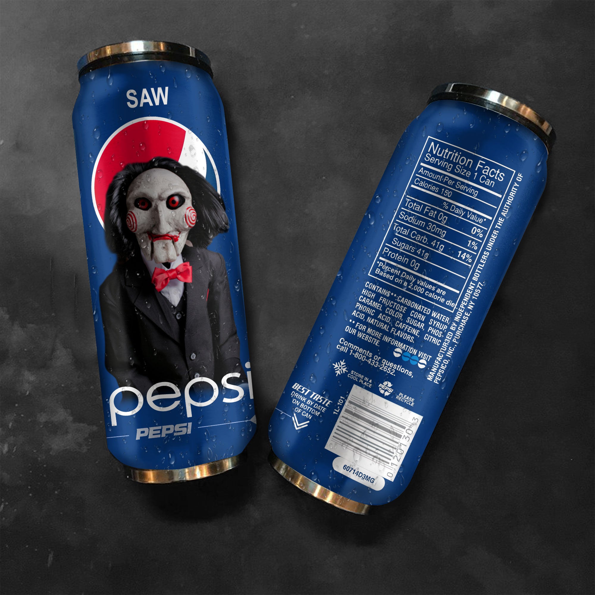 Pepsi Drink SAW Halloween Insulated Tumbler Stainless Steel Water ? 16Oz tumb1