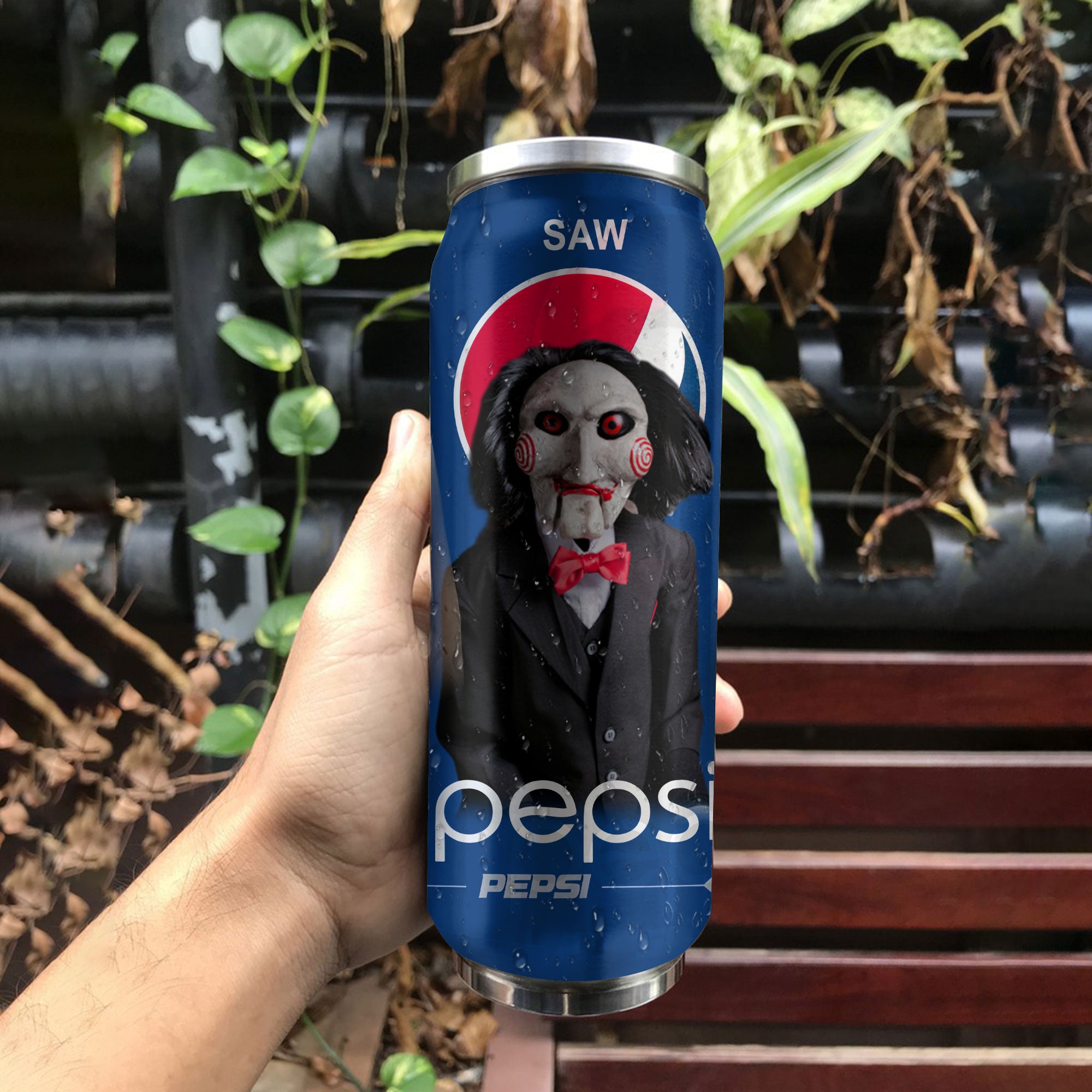 Pepsi Drink SAW Halloween Insulated Tumbler Stainless Steel Water ? 16Oz tumb1