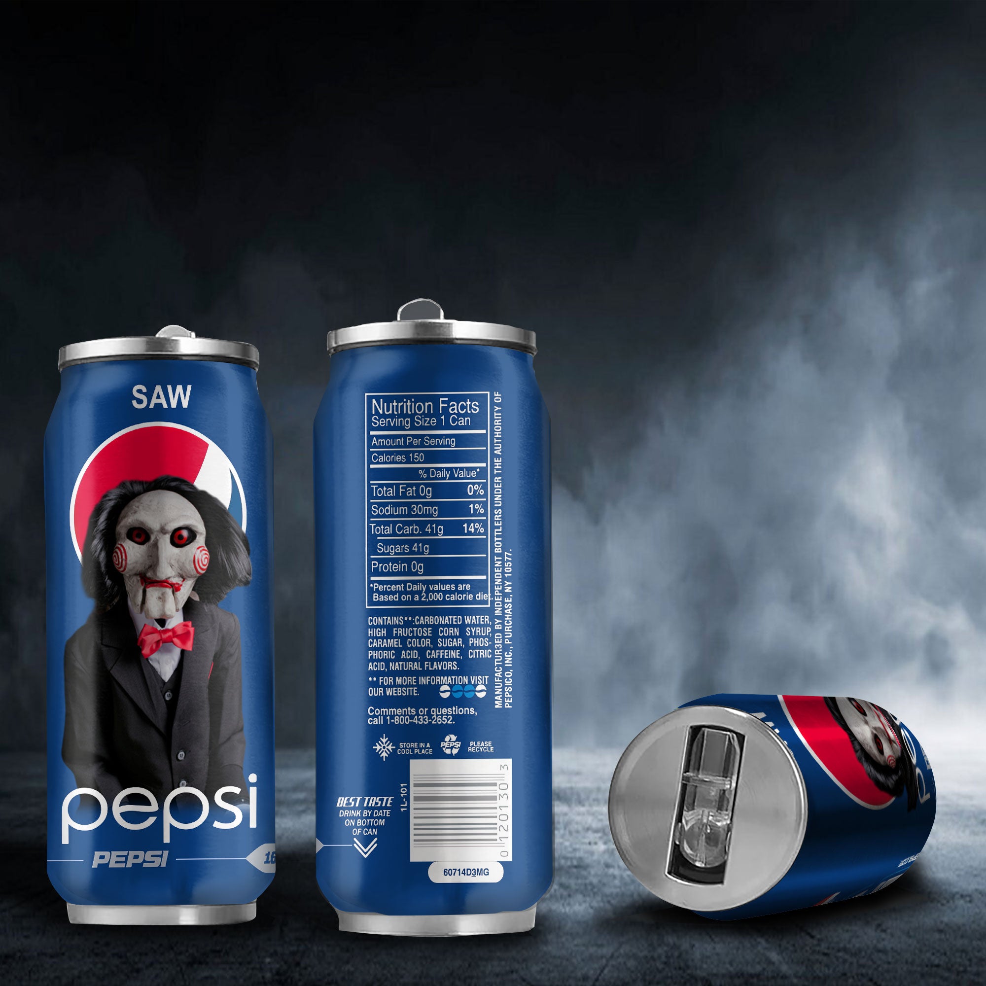 Pepsi Drink SAW Halloween Insulated Tumbler Stainless Steel Water ? 16Oz tumb1