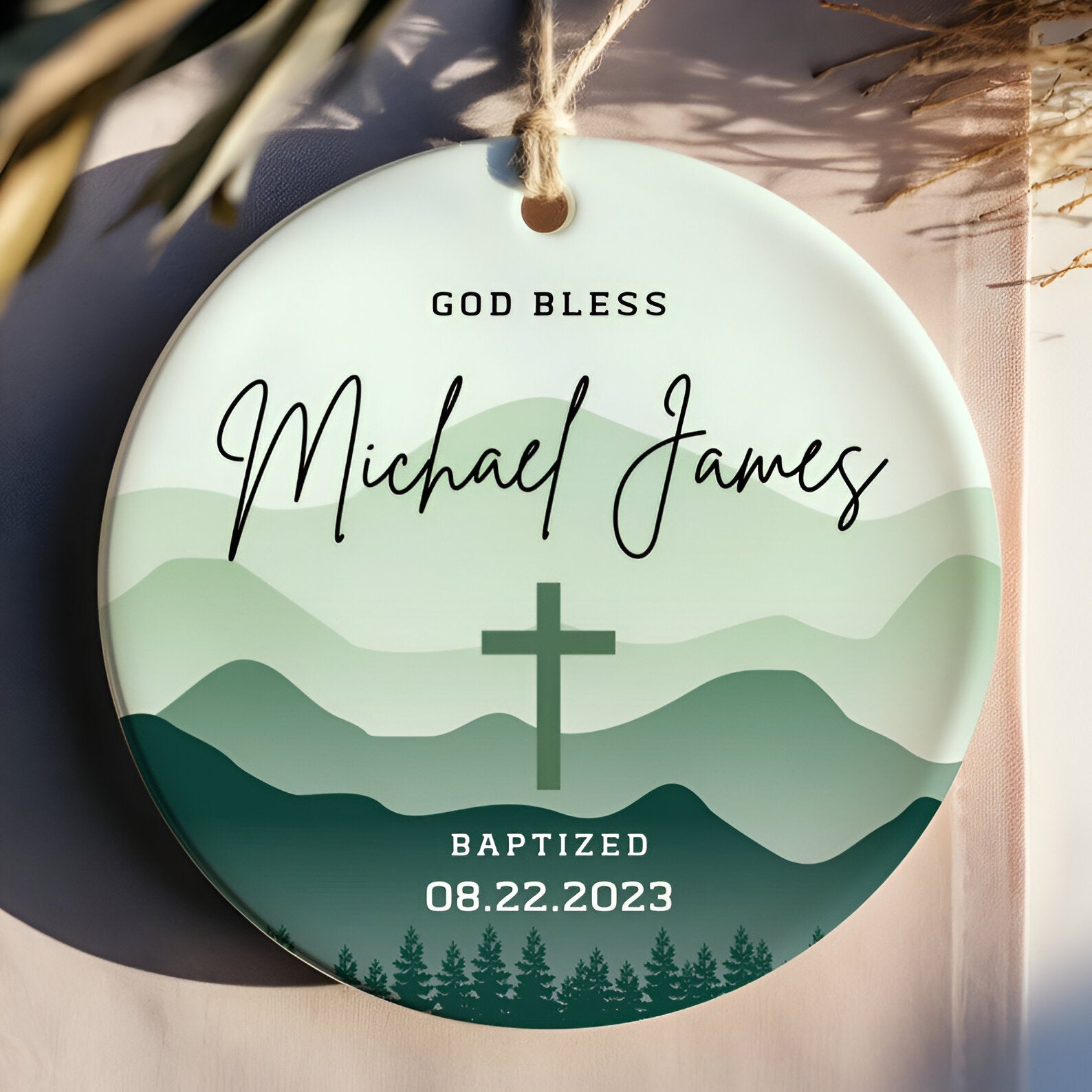 Personalized Baptism Gift for Boy, Custom Christening Gift, Baptism Ornament, Baptism Gift, Christening Gift Boy, Baptism for Boy, Baptized ORN0110