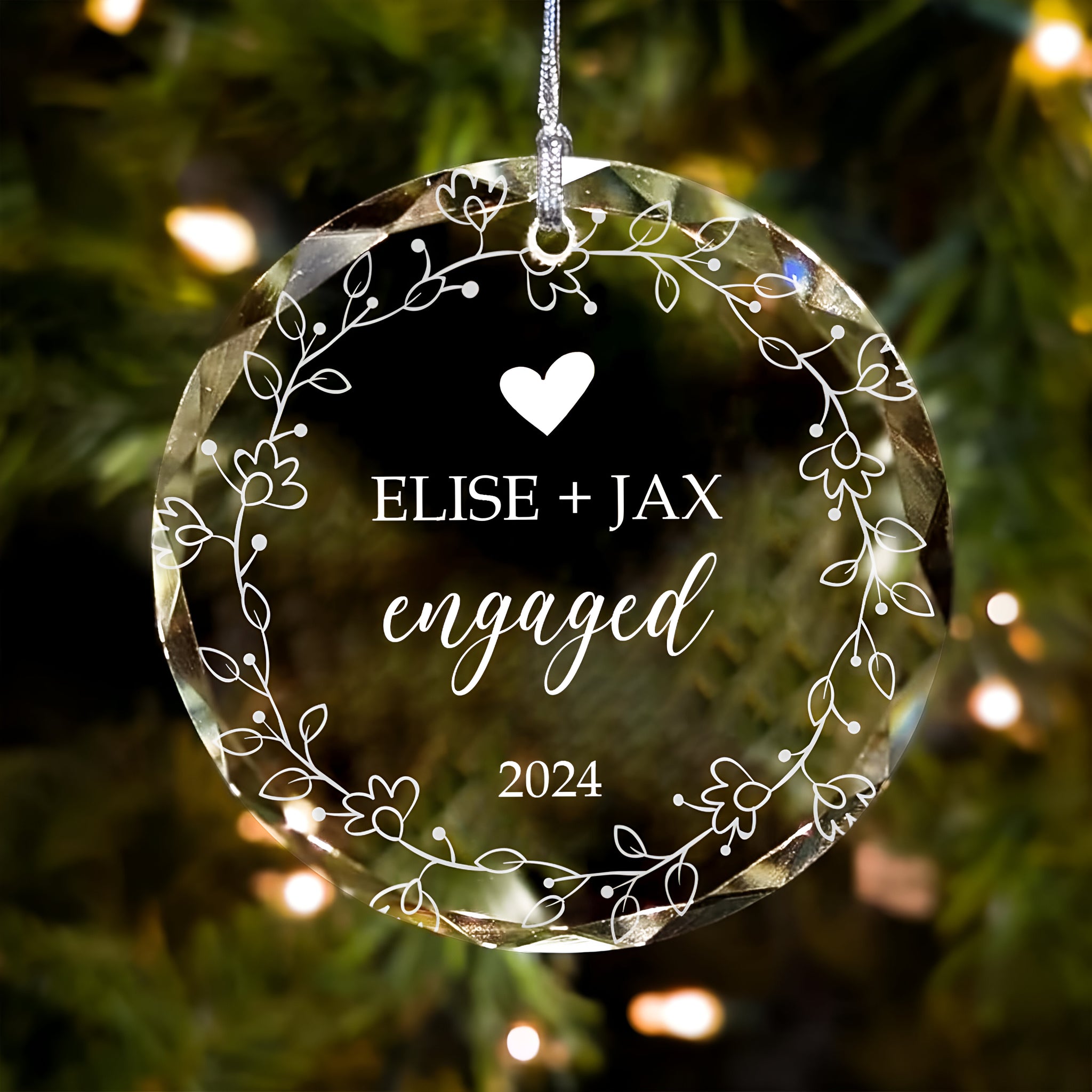 Personalized  First Christmas Married Glass Ornament, Our First Christmas Married as Mr and Mrs Ornament, Wedding Glass GX05-7 ORN2509